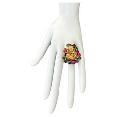 YVES SAINT LAURENT YSL Vintage Cocktail Ring