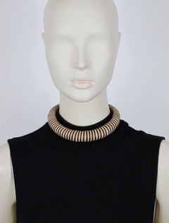 YVES SAINT LAURENT YSL Vintage Cord-Wrapped Torque Necklace