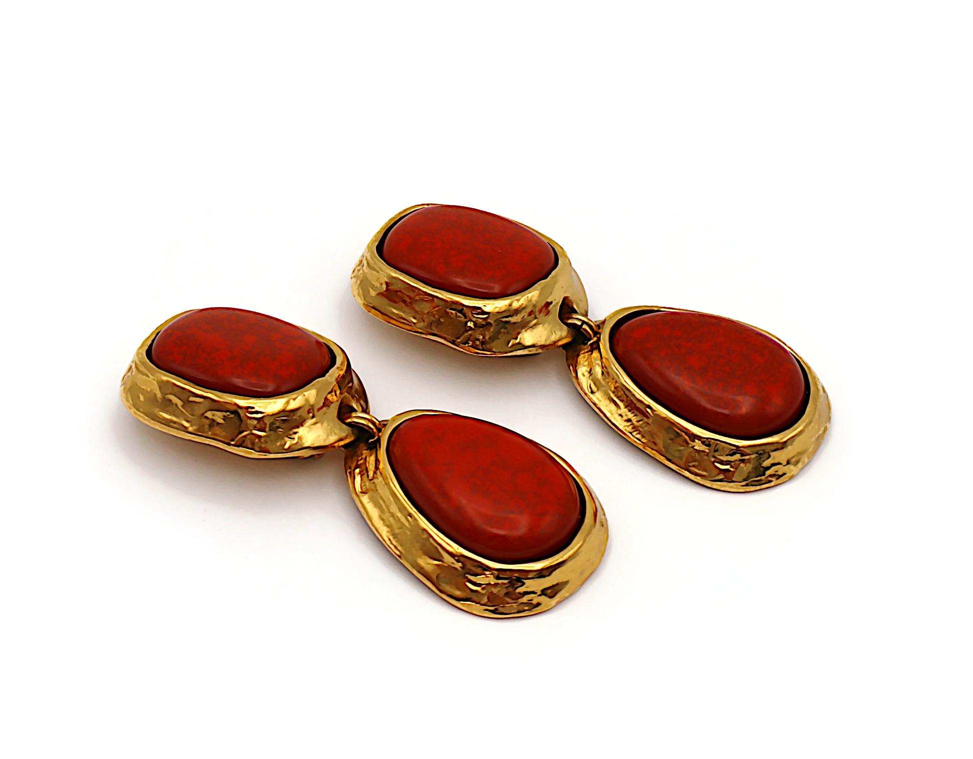 Boucles d'oreilles pendantes YVES SAINT LAURENT YSL Bon état - En vente à Nice, FR