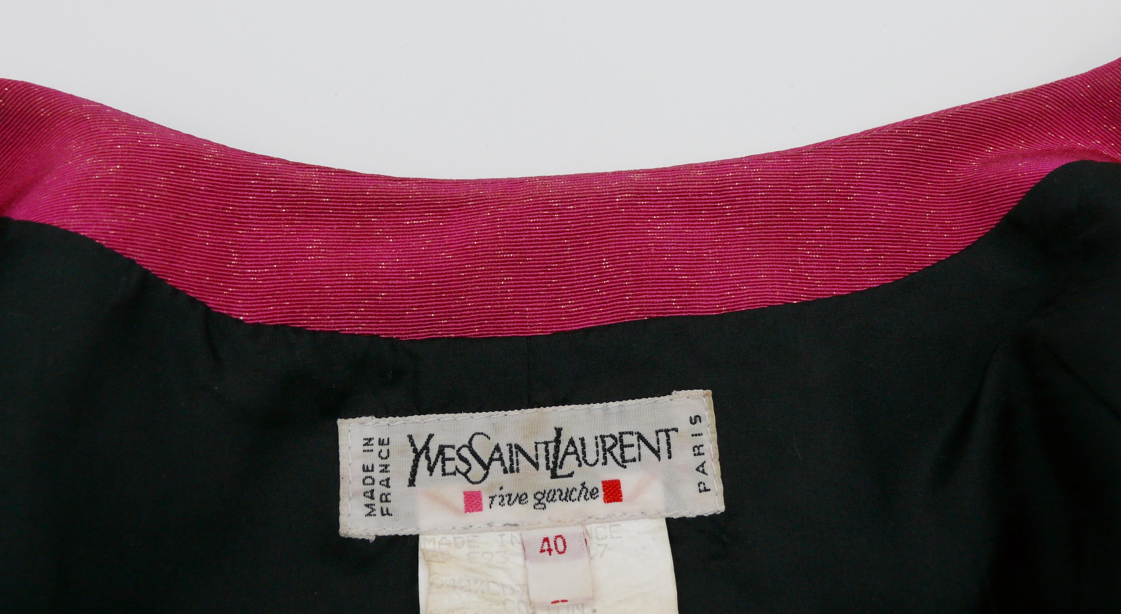 Yves Saint Laurent YSL Vintage Documented Oriental Cropped Evening Jacket For Sale 8