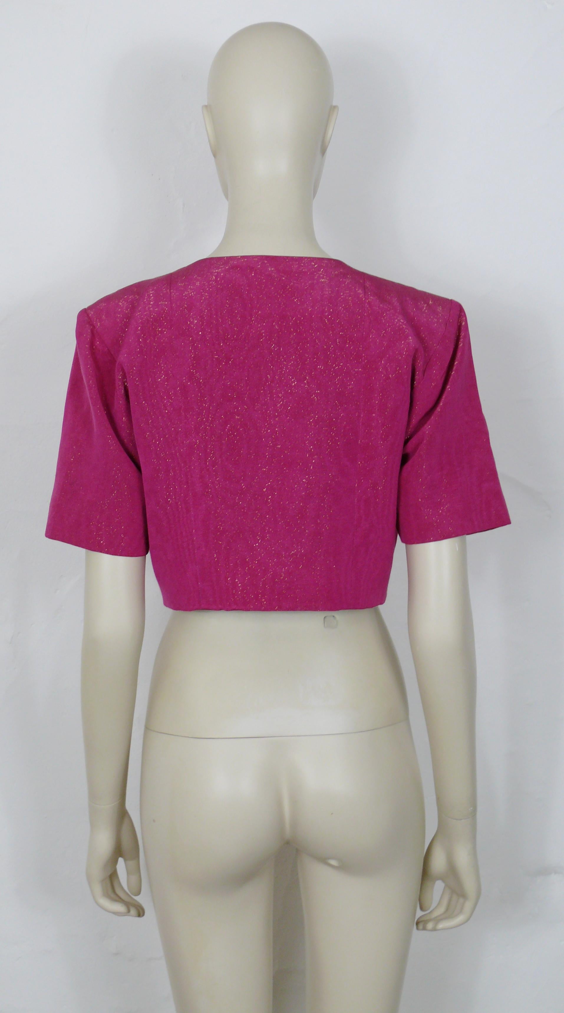 Women's Yves Saint Laurent YSL Vintage Documented Oriental Cropped Evening Jacket For Sale