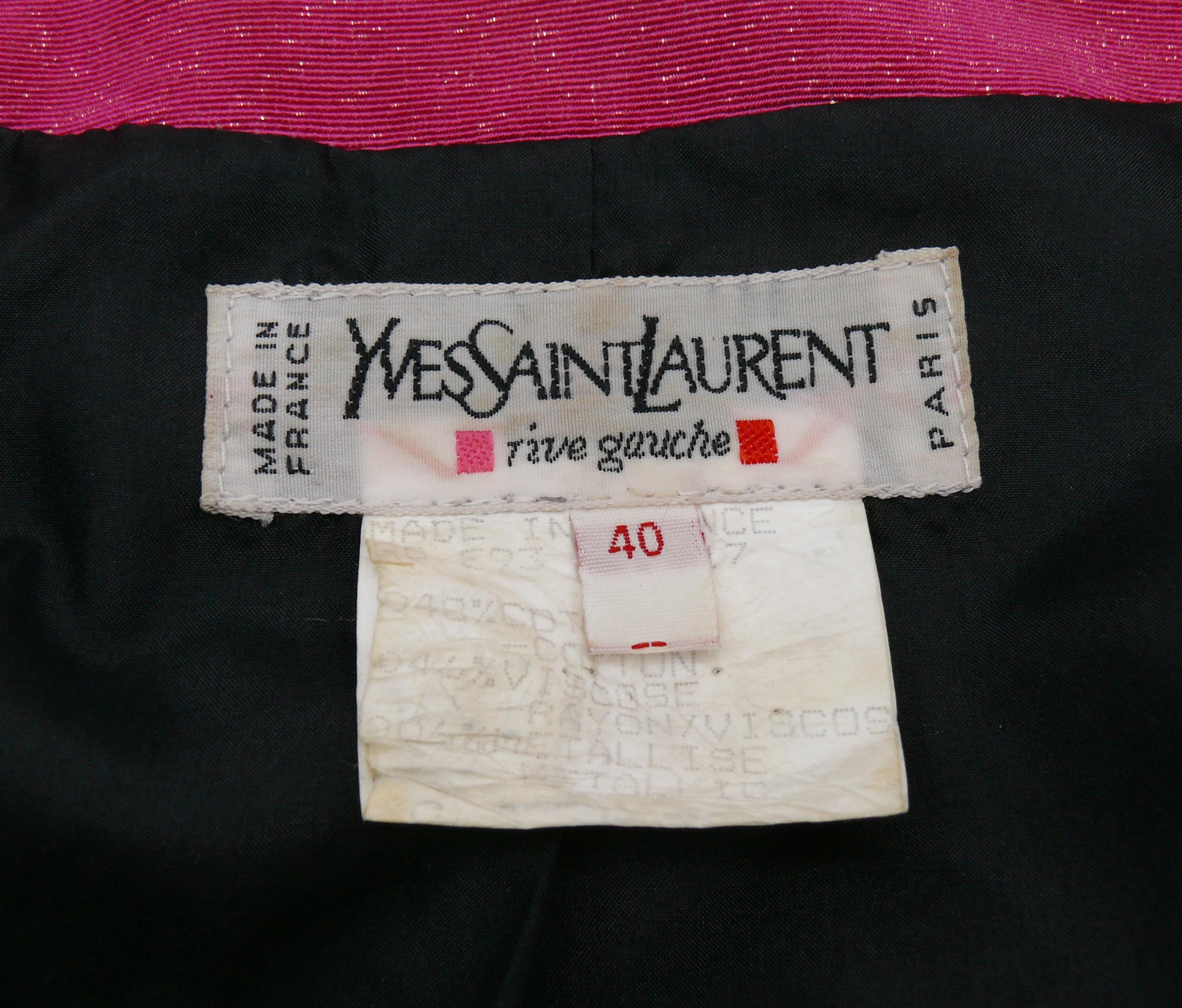 Yves Saint Laurent YSL Vintage Documented Oriental Cropped Evening Jacket For Sale 1
