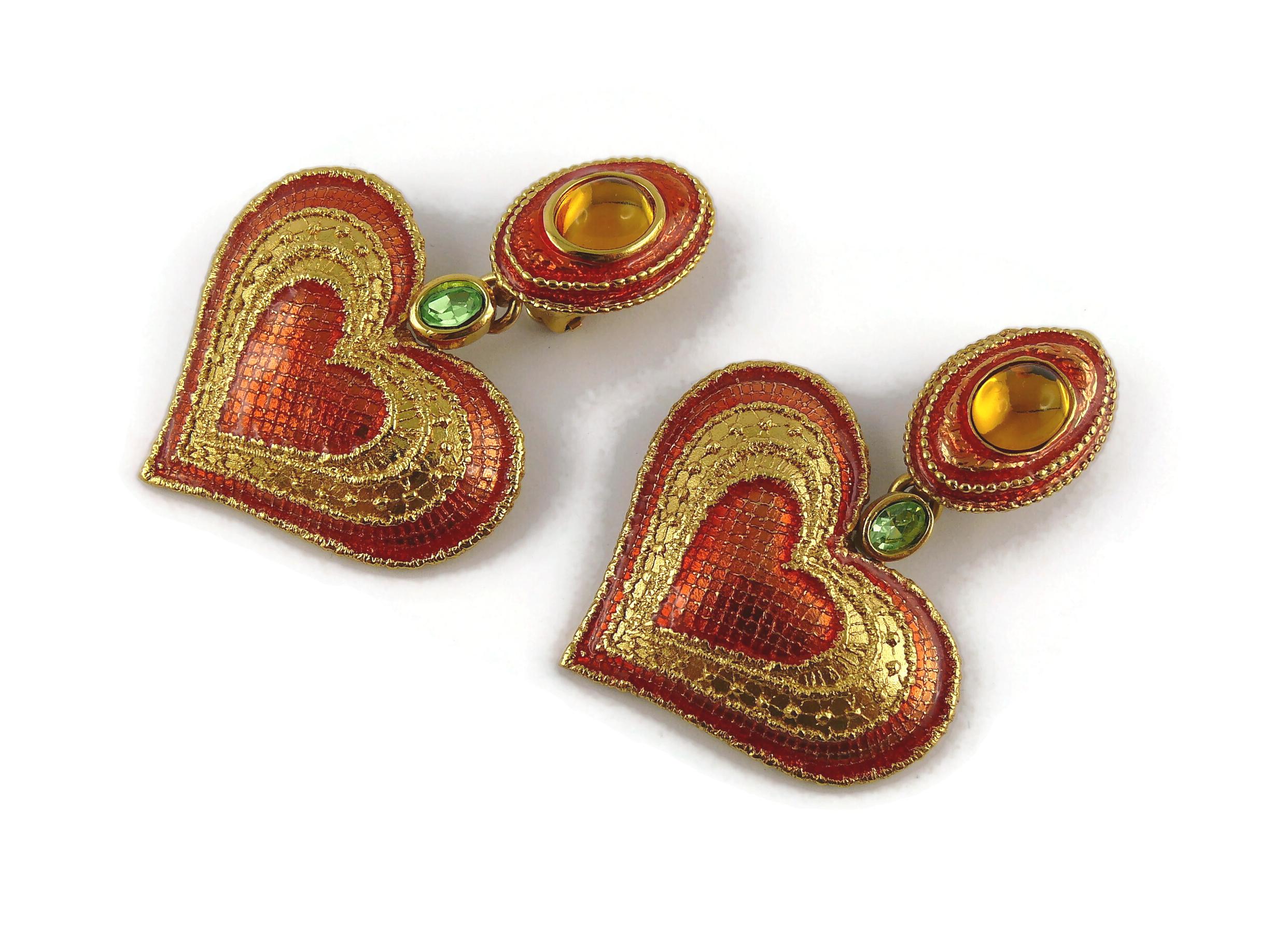 ysl heart earrings