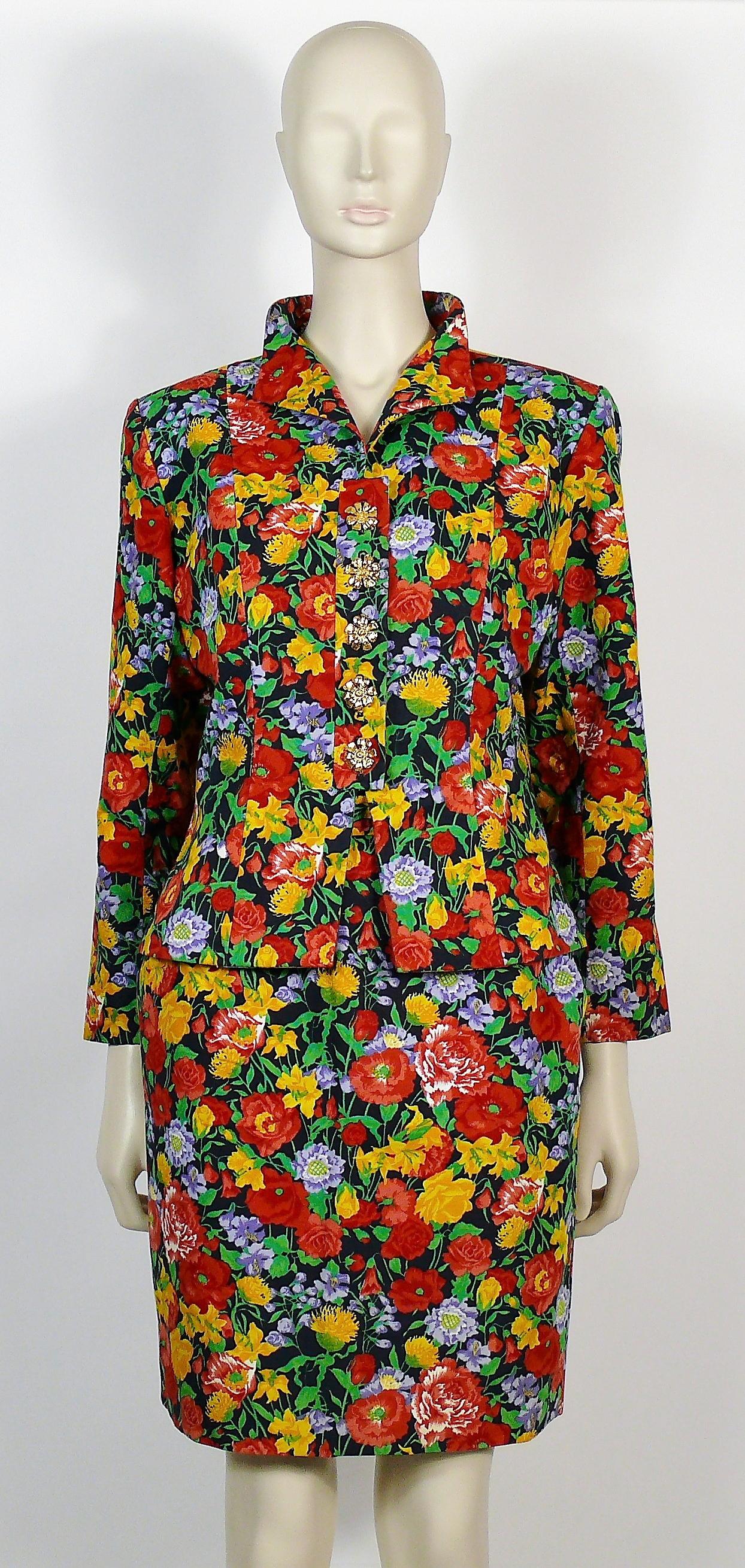 floral skirt suit
