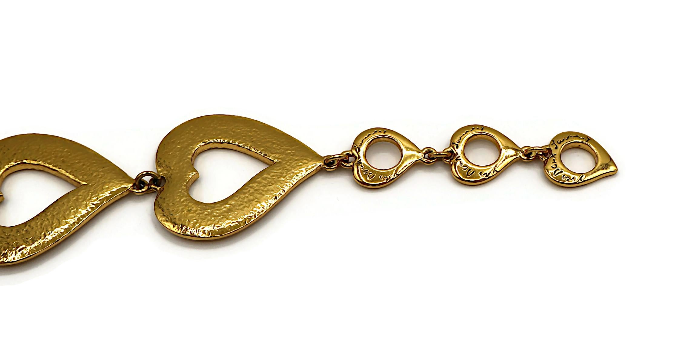 YVES SAINT LAURENT YSL Collana a cuori d'epoca in tonalità oro in vendita 5