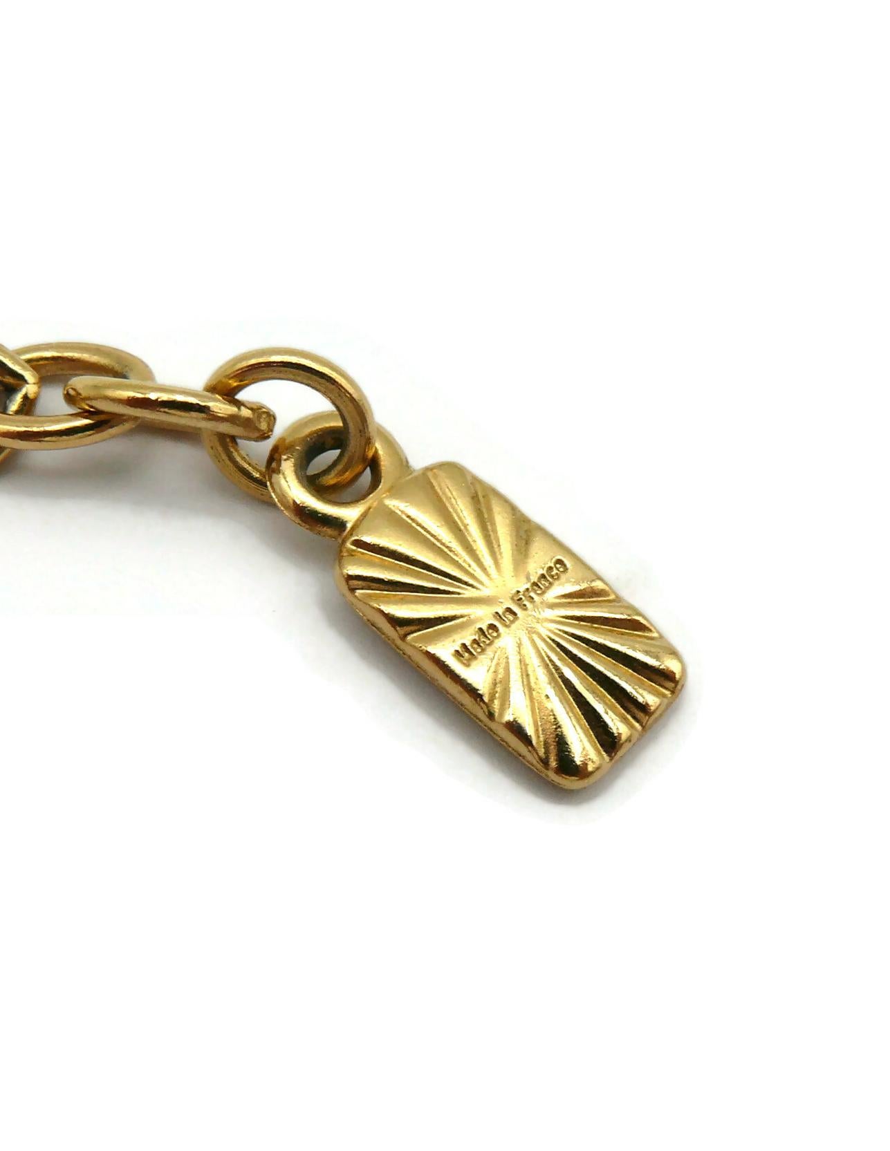 YVES SAINT LAURENT YSL Vintage Goldfarbene Vintage-Halskette mit Juwelen in Goldtönen im Angebot 7