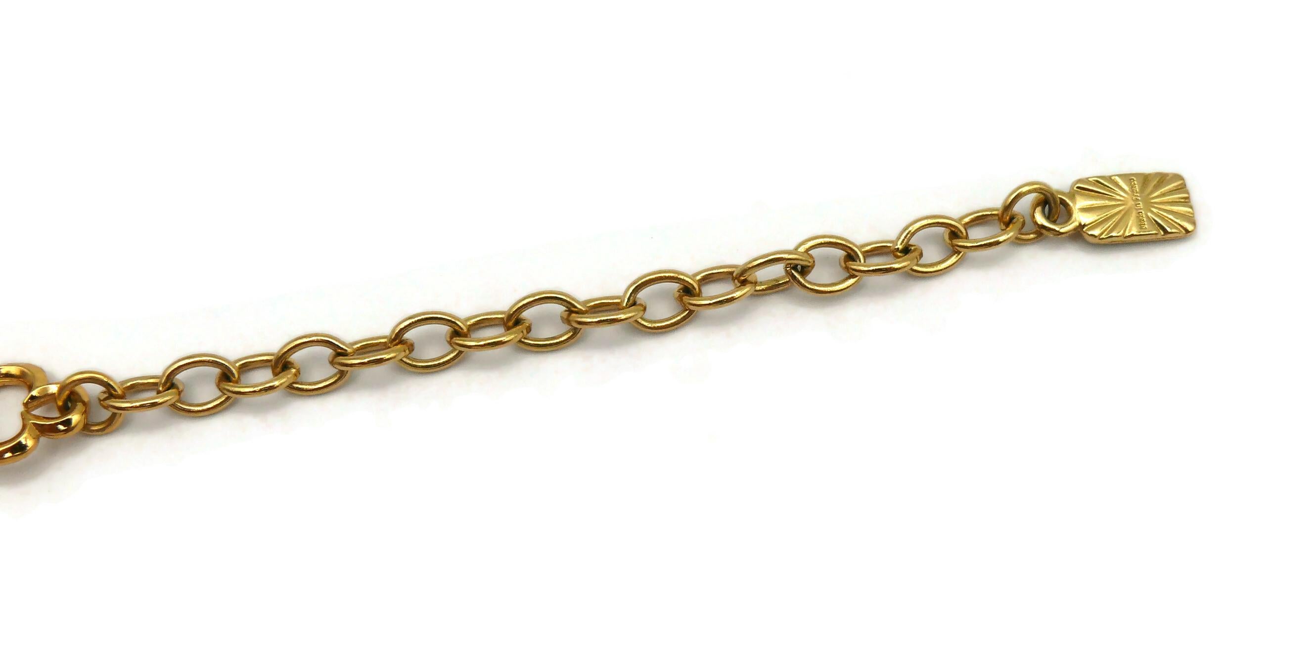 YVES SAINT LAURENT YSL Vintage Goldfarbene Vintage-Halskette mit Juwelen in Goldtönen im Angebot 5