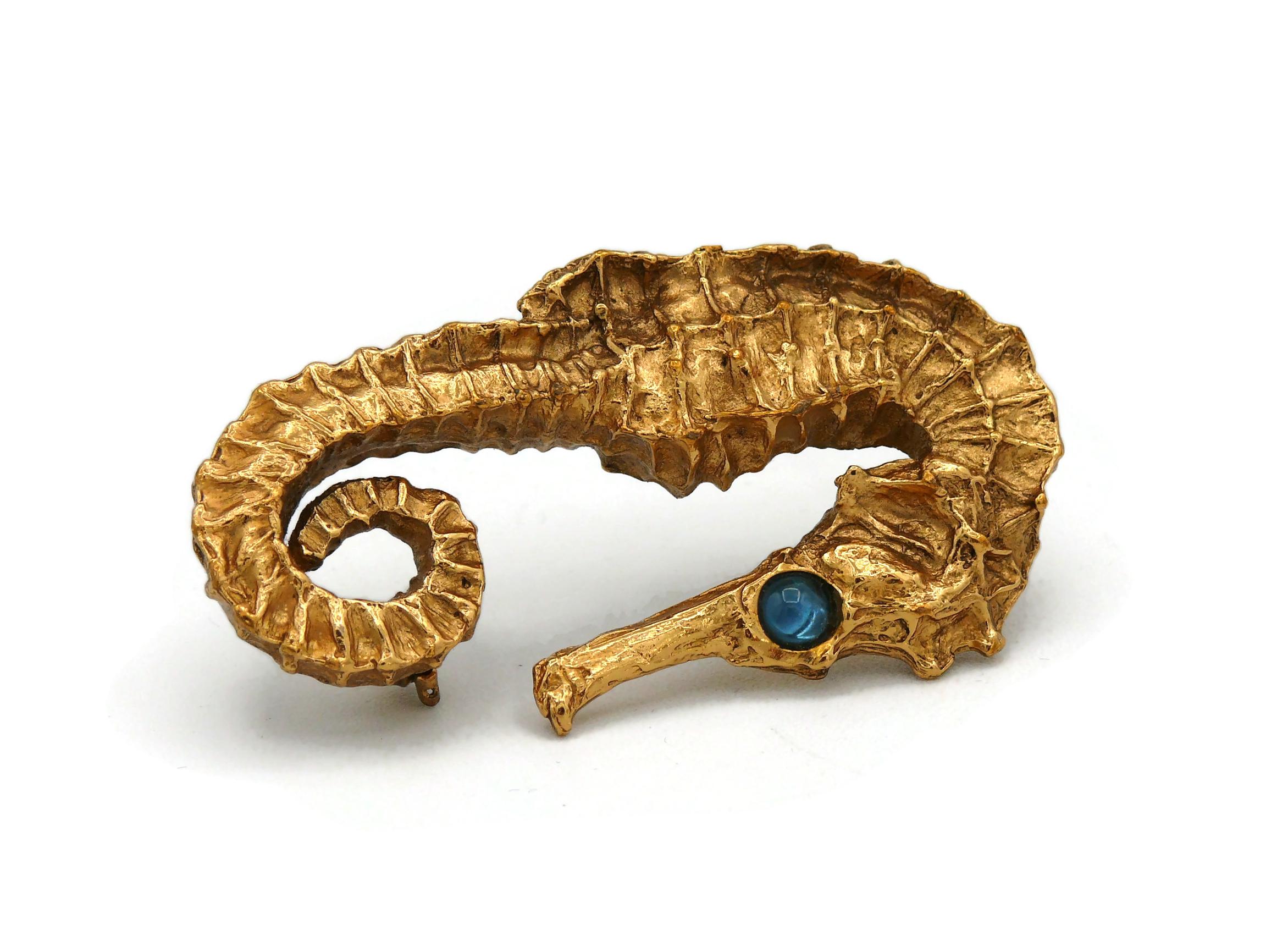 vintage seahorse brooch