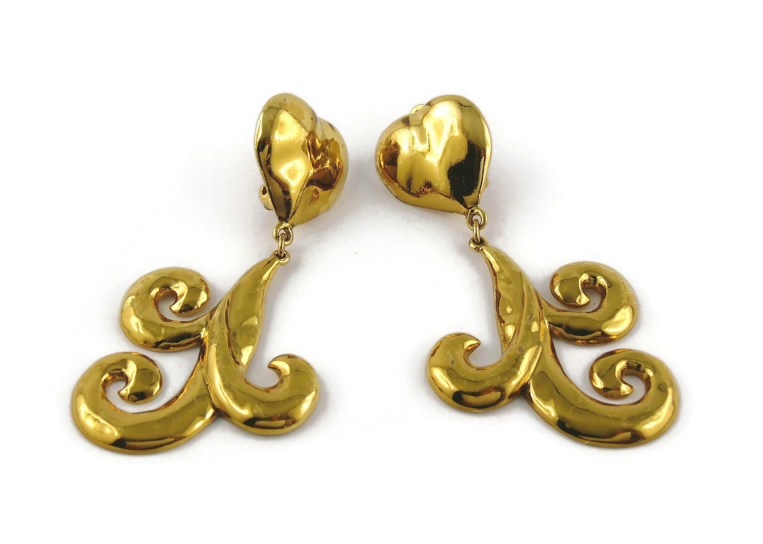 ysl gold earrings