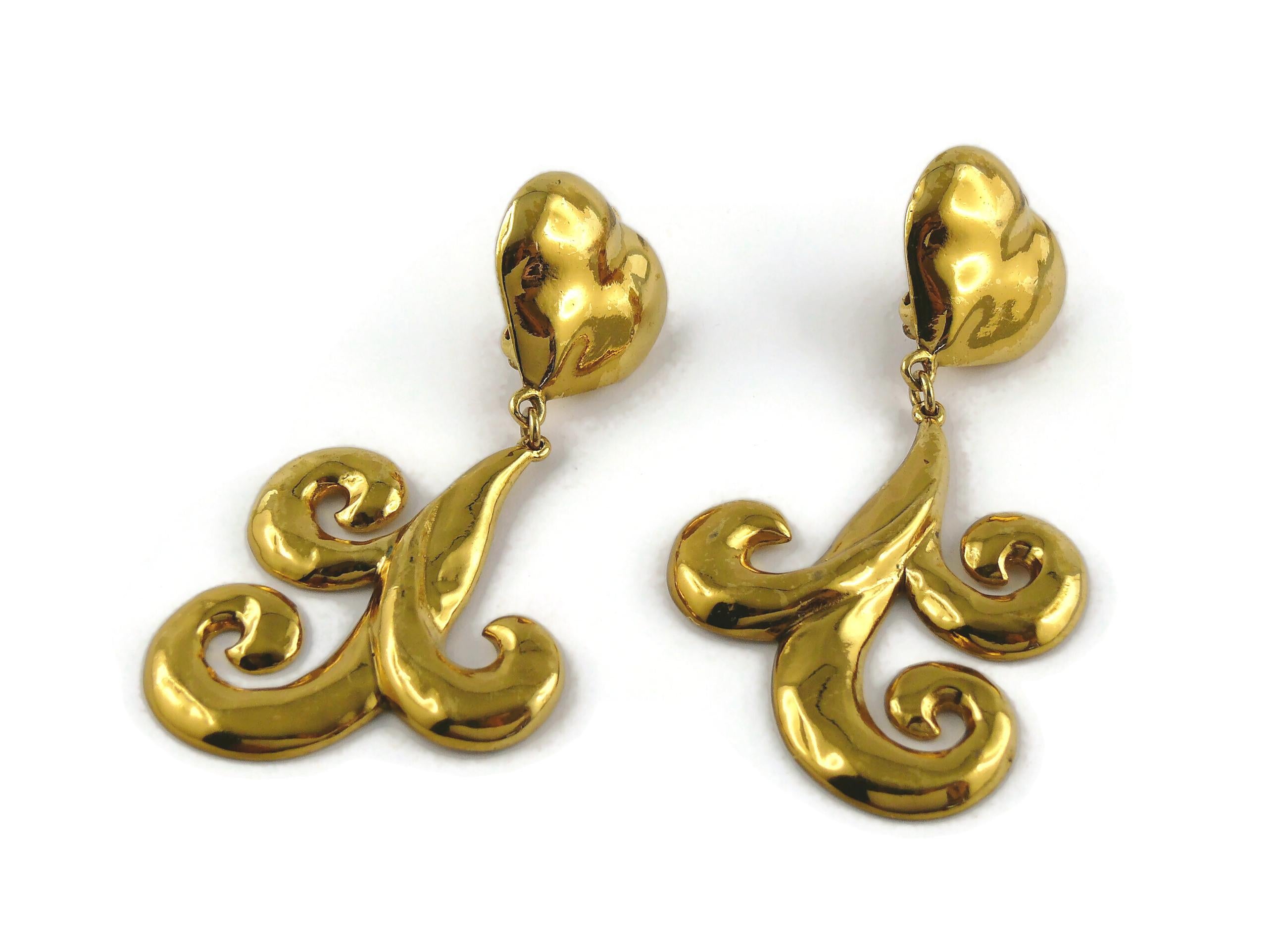 gold ysl earrings