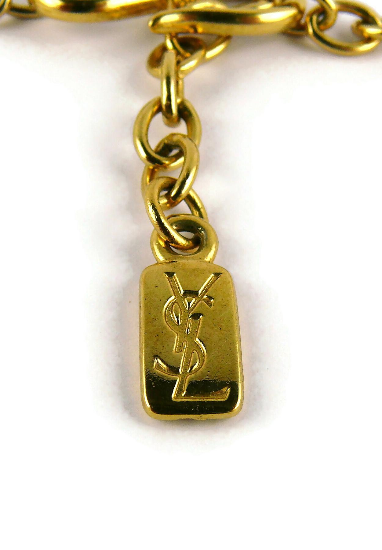 Yves Saint Laurent YSL Vintage Gold Toned Bird Necklace For Sale 4