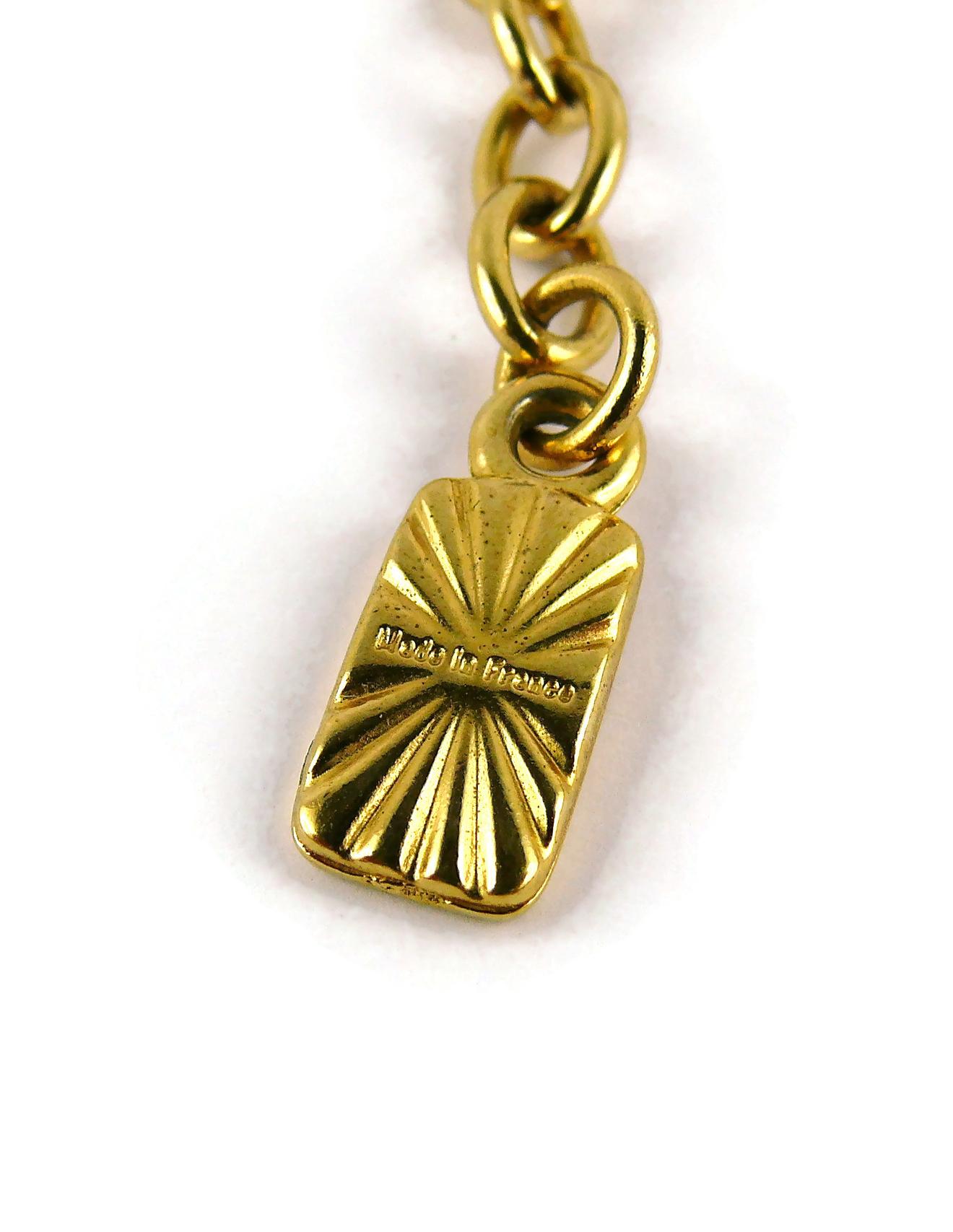 Yves Saint Laurent YSL Vintage Gold Toned Bird Necklace For Sale 5