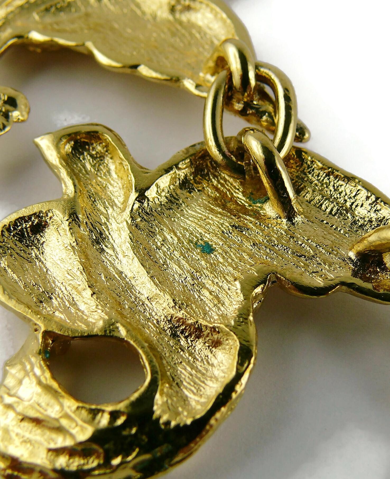 Yves Saint Laurent YSL Collana Vintage con Uccelli in Oro in vendita 11