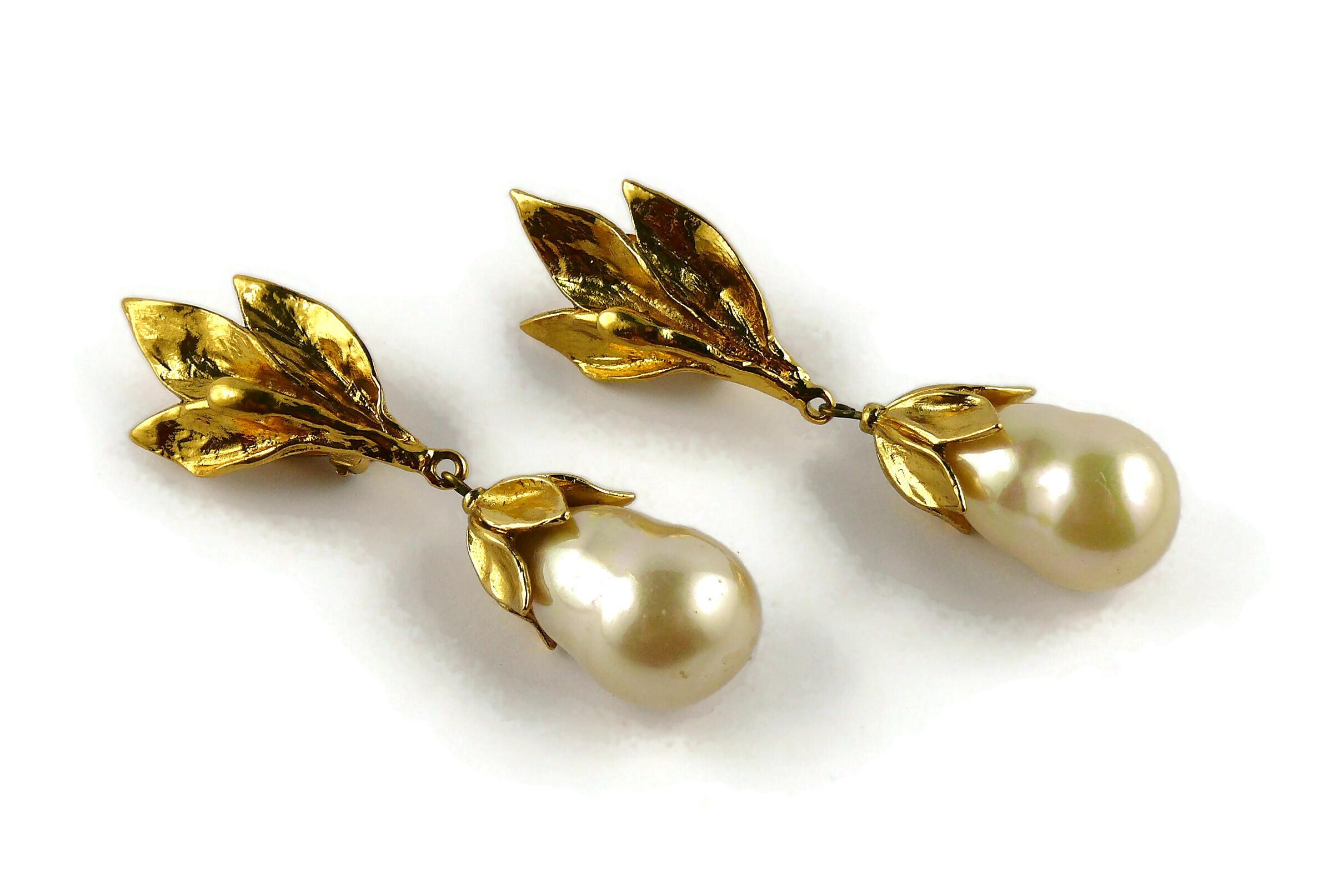 ysl pearl earrings