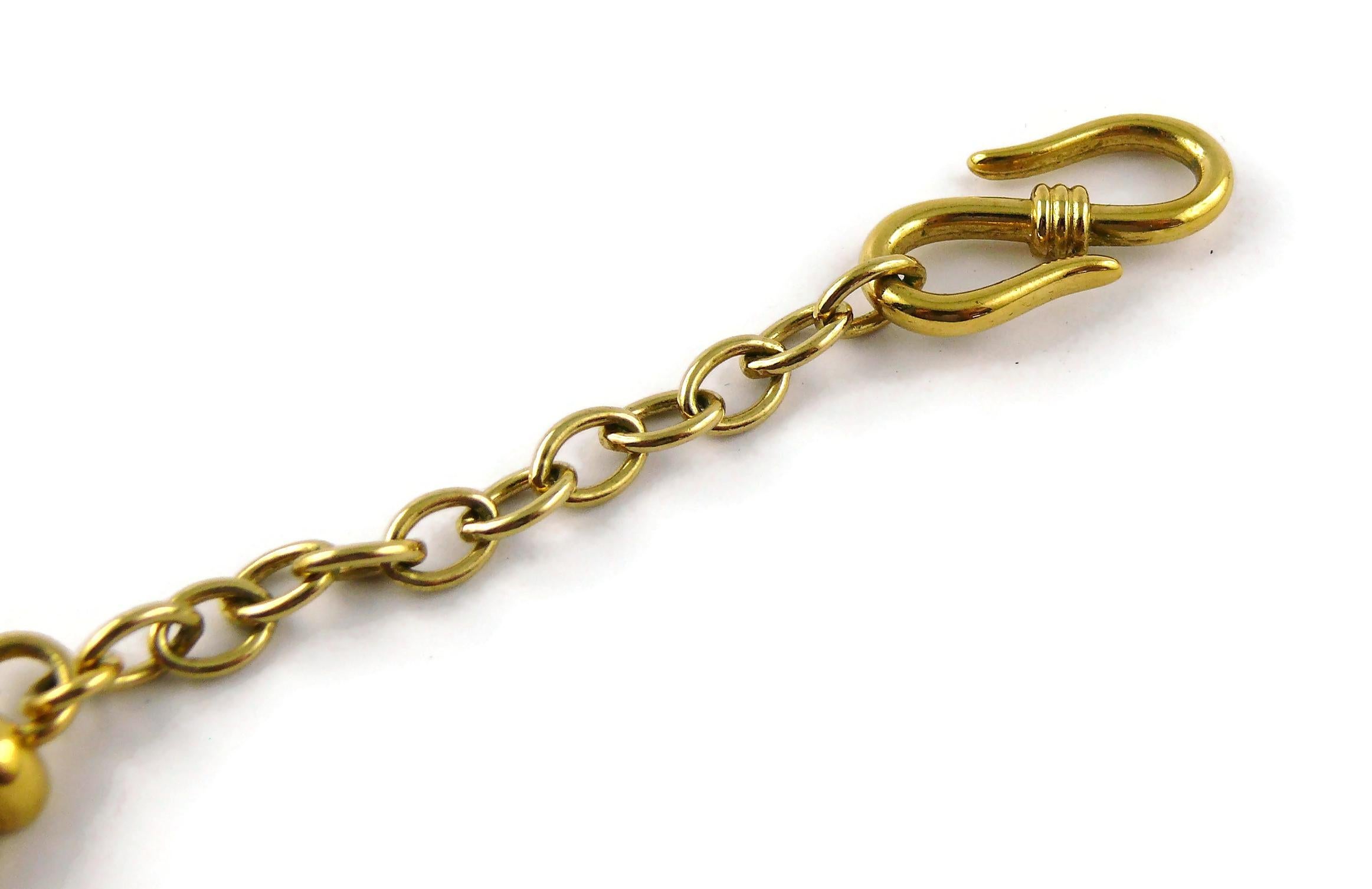 Yves Saint Laurent YSL Vintage Gold Toned Gadroon Design Collar Necklace For Sale 1