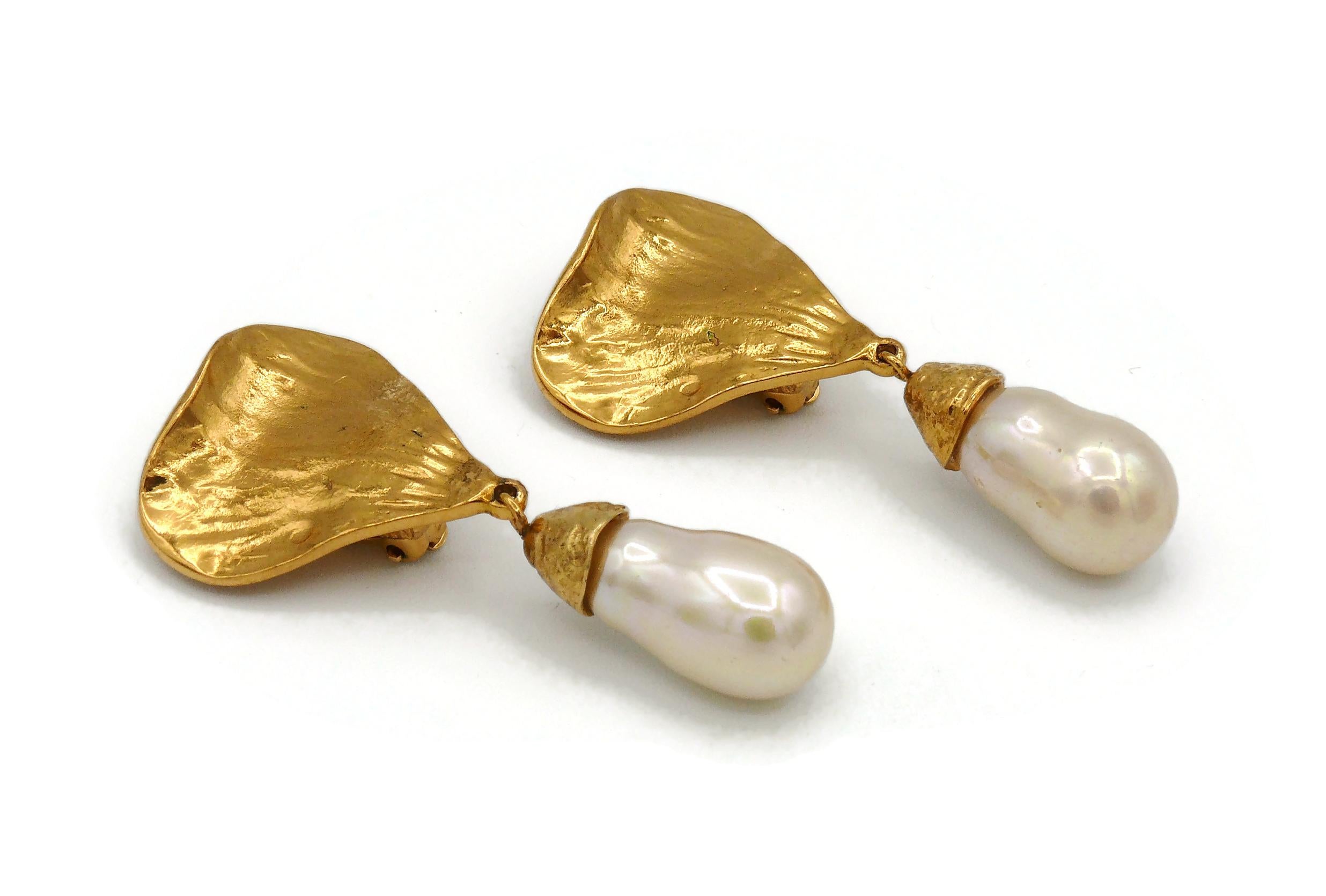 ysl pearl earrings