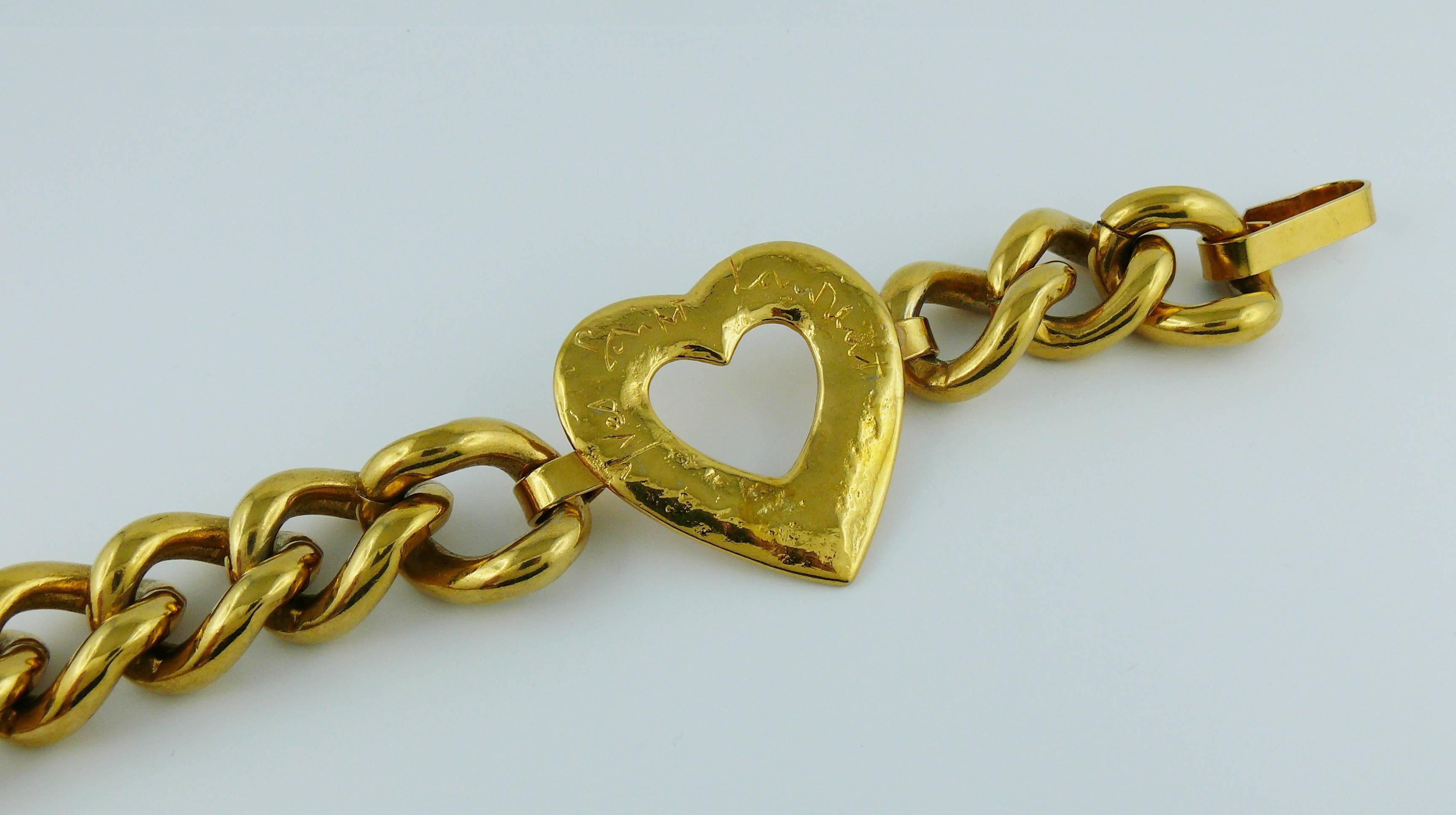 gold heart chain belt