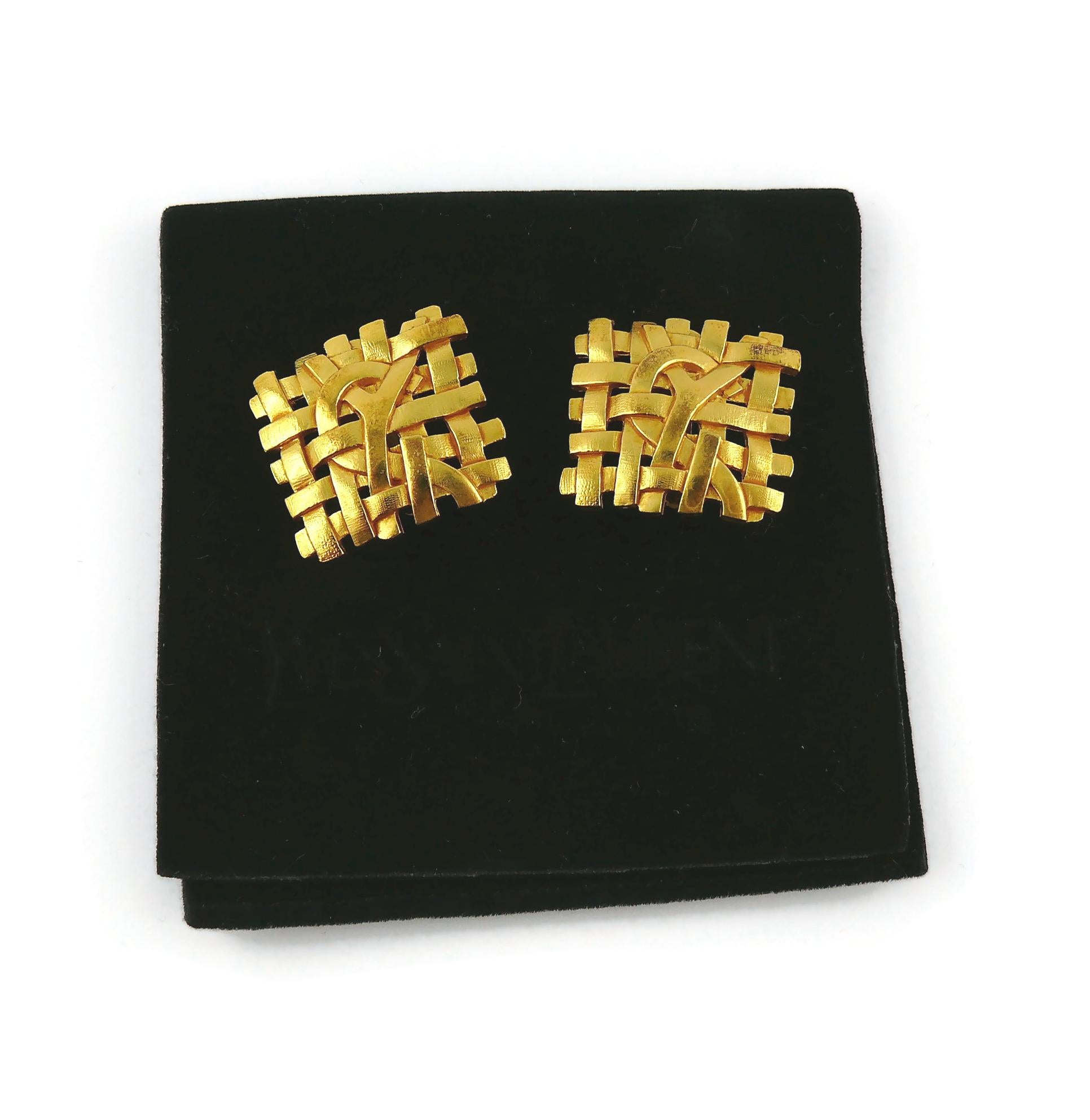 ysl gold earrings