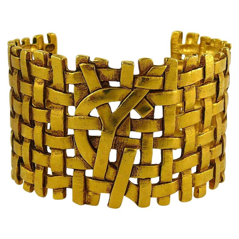 Ysl charm bracelet in gold brass Clearance