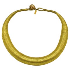 Yves Saint Laurent YSL Vintage Gold Torque Necklace