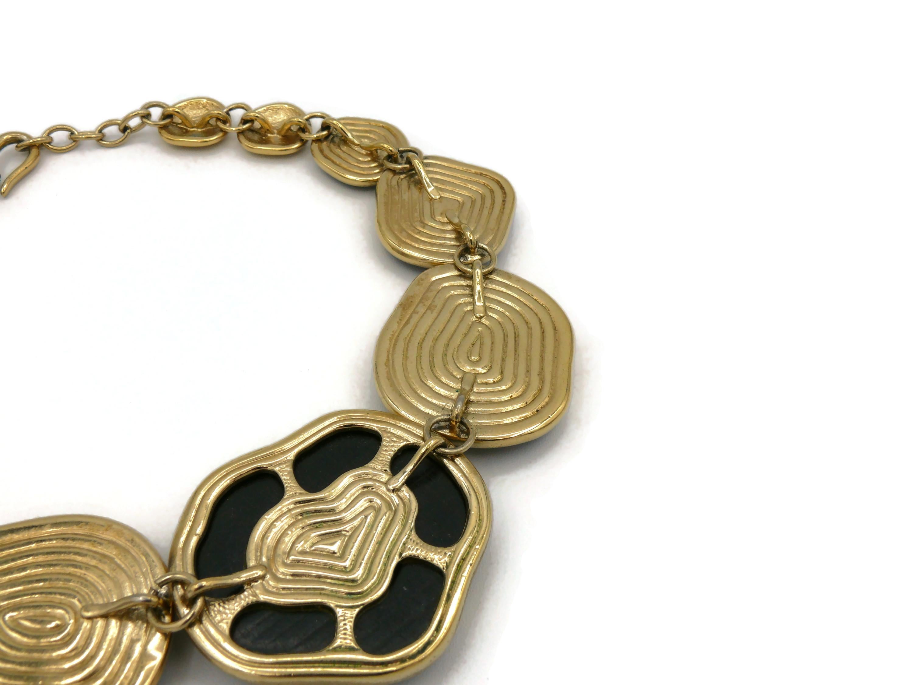 Yves Saint Laurent YSL Vintage Graduated Wood Choker Necklace For Sale 7