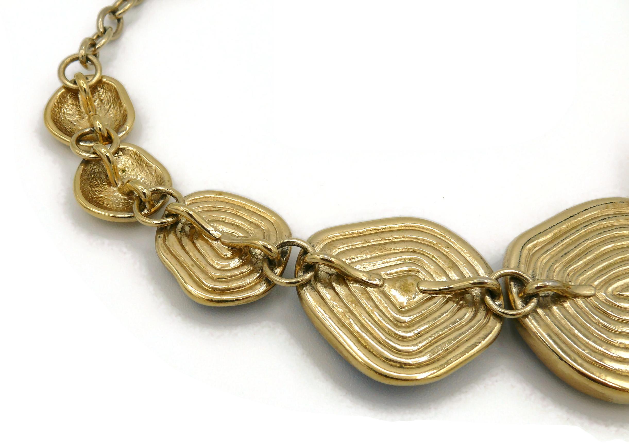 Yves Saint Laurent YSL Vintage Graduated Wood Choker Necklace For Sale 10
