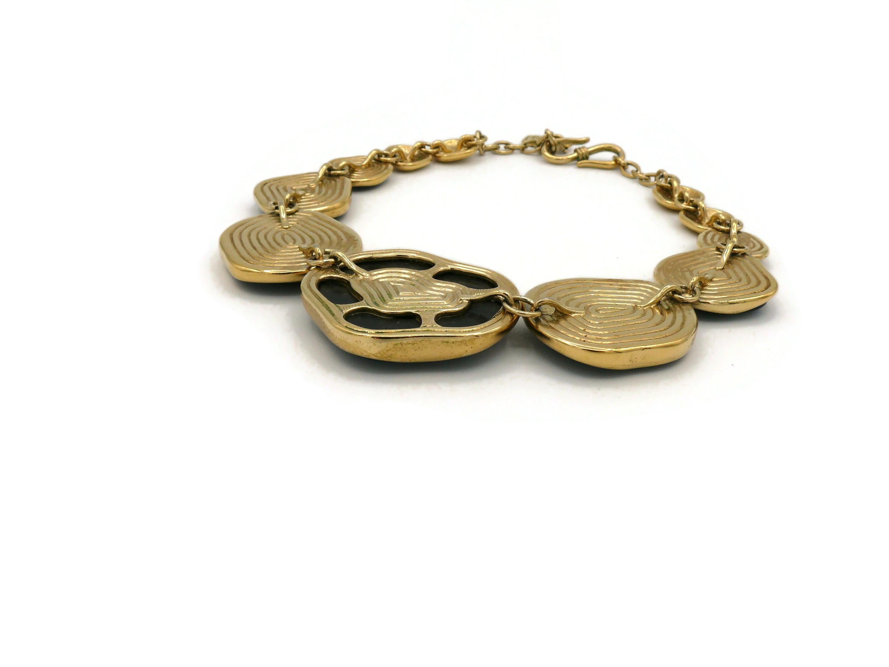 Yves Saint Laurent YSL Vintage Graduated Wood Choker Necklace For Sale 13