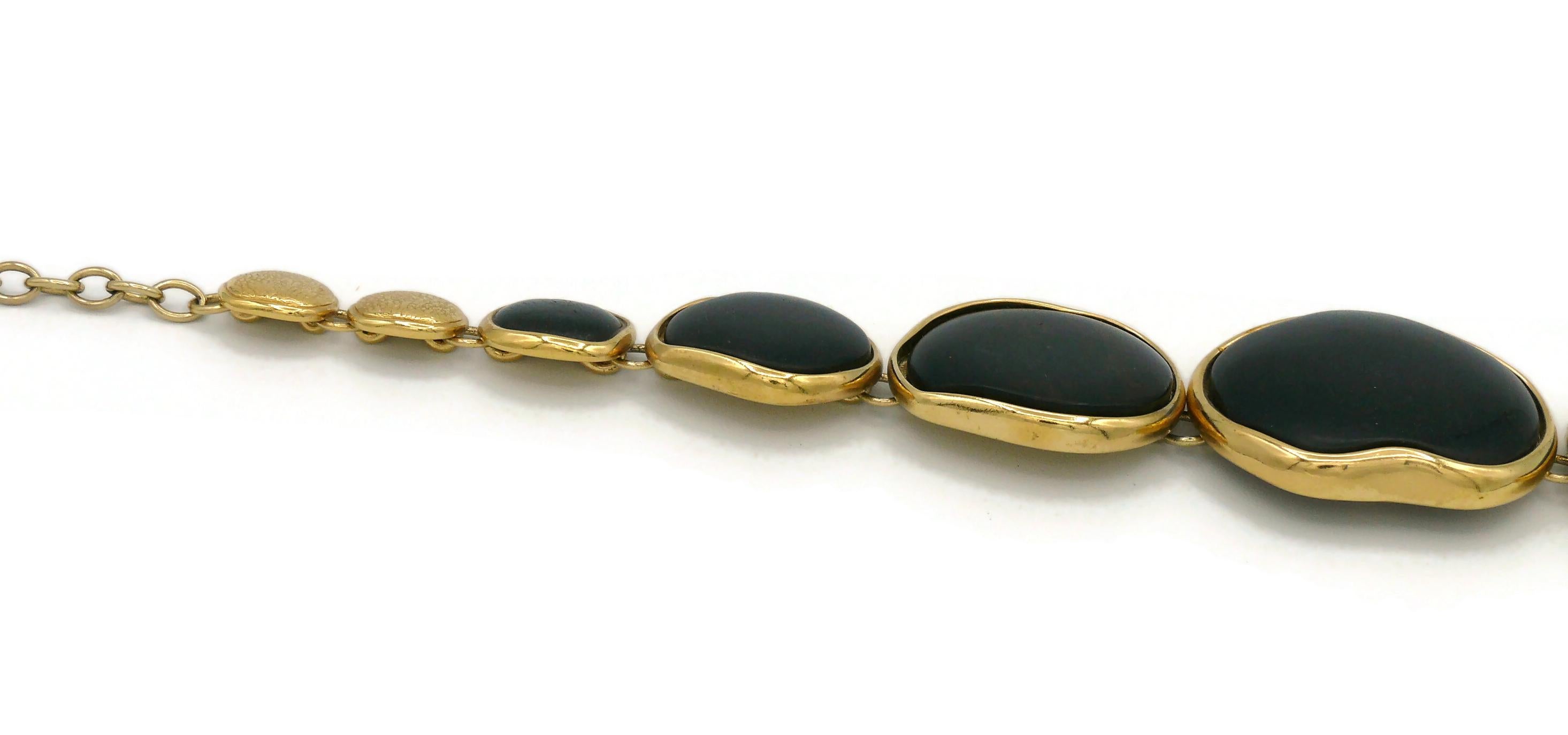 Yves Saint Laurent YSL Vintage Graduated Wood Choker Necklace For Sale 2