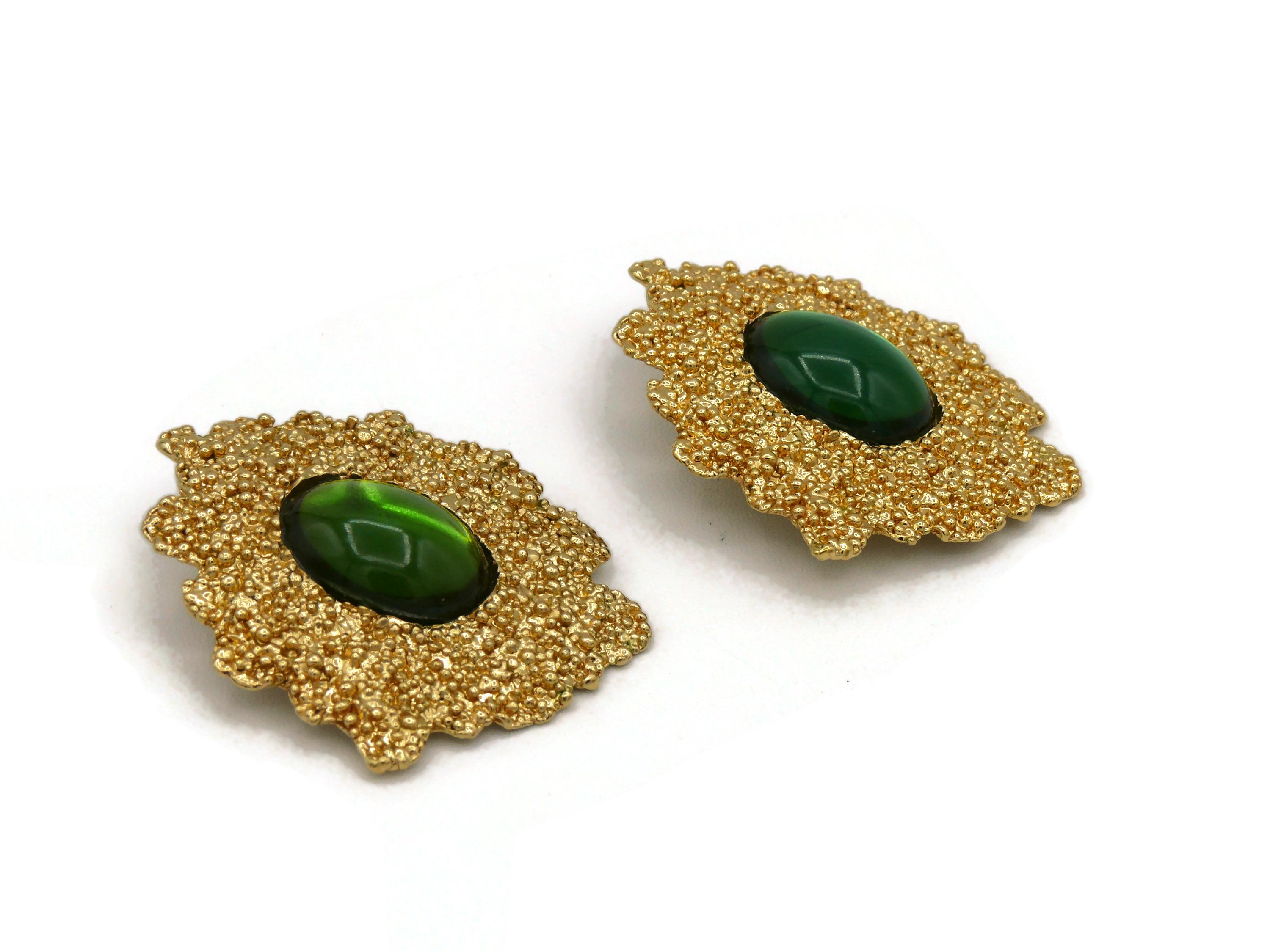 vintage green earrings
