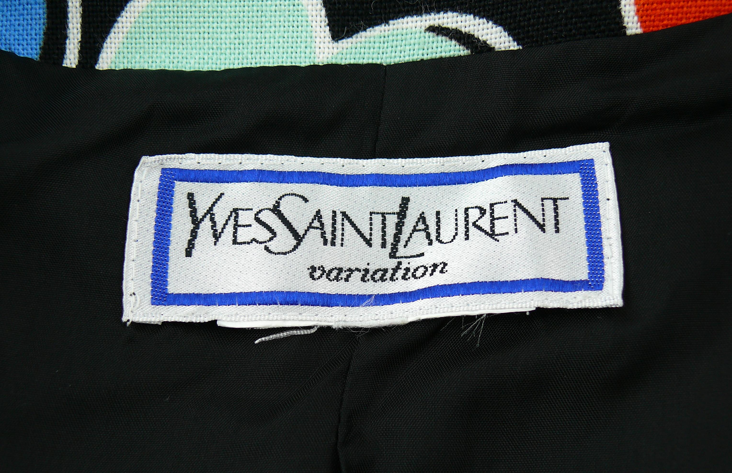 Yves Saint Laurent YSL Vintage Heart Print Open Jacket 1