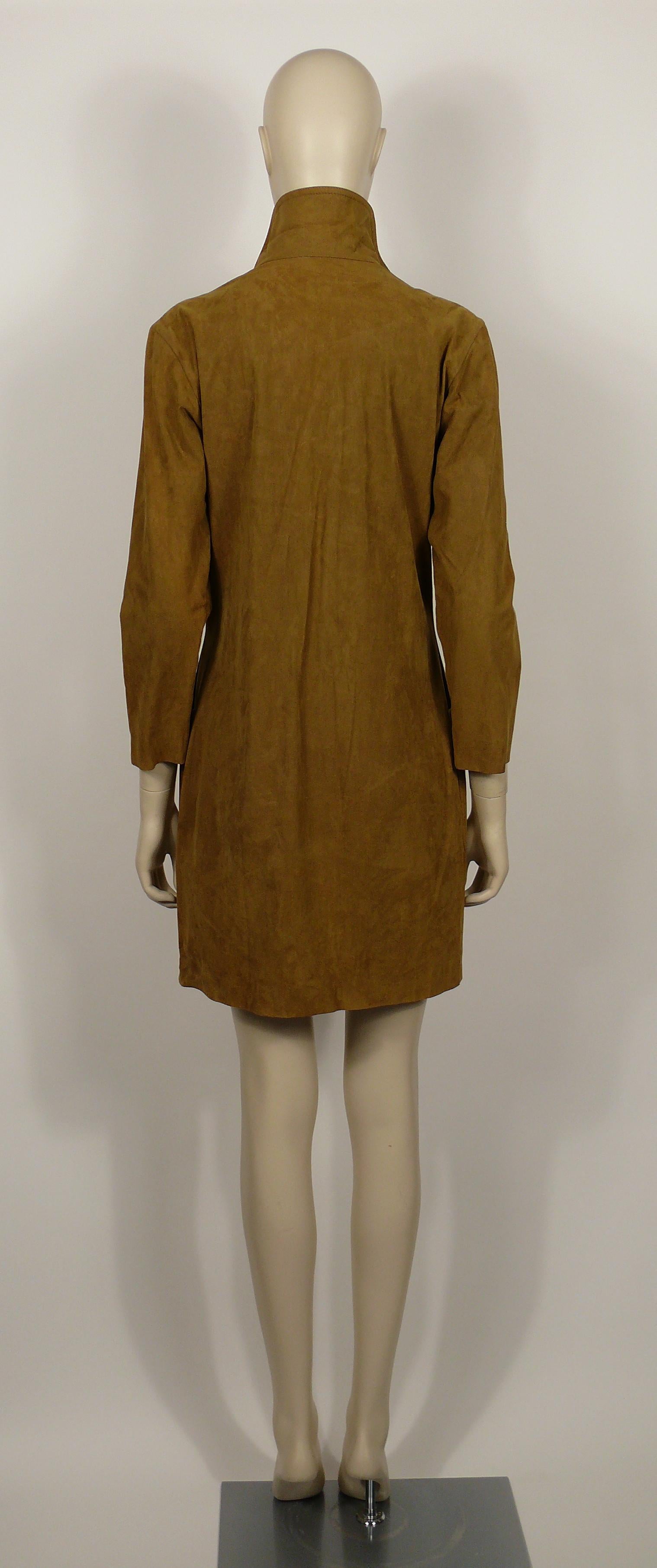 Yves Saint Laurent YSL Vintage Iconic Brown Safari Dress  For Sale 4