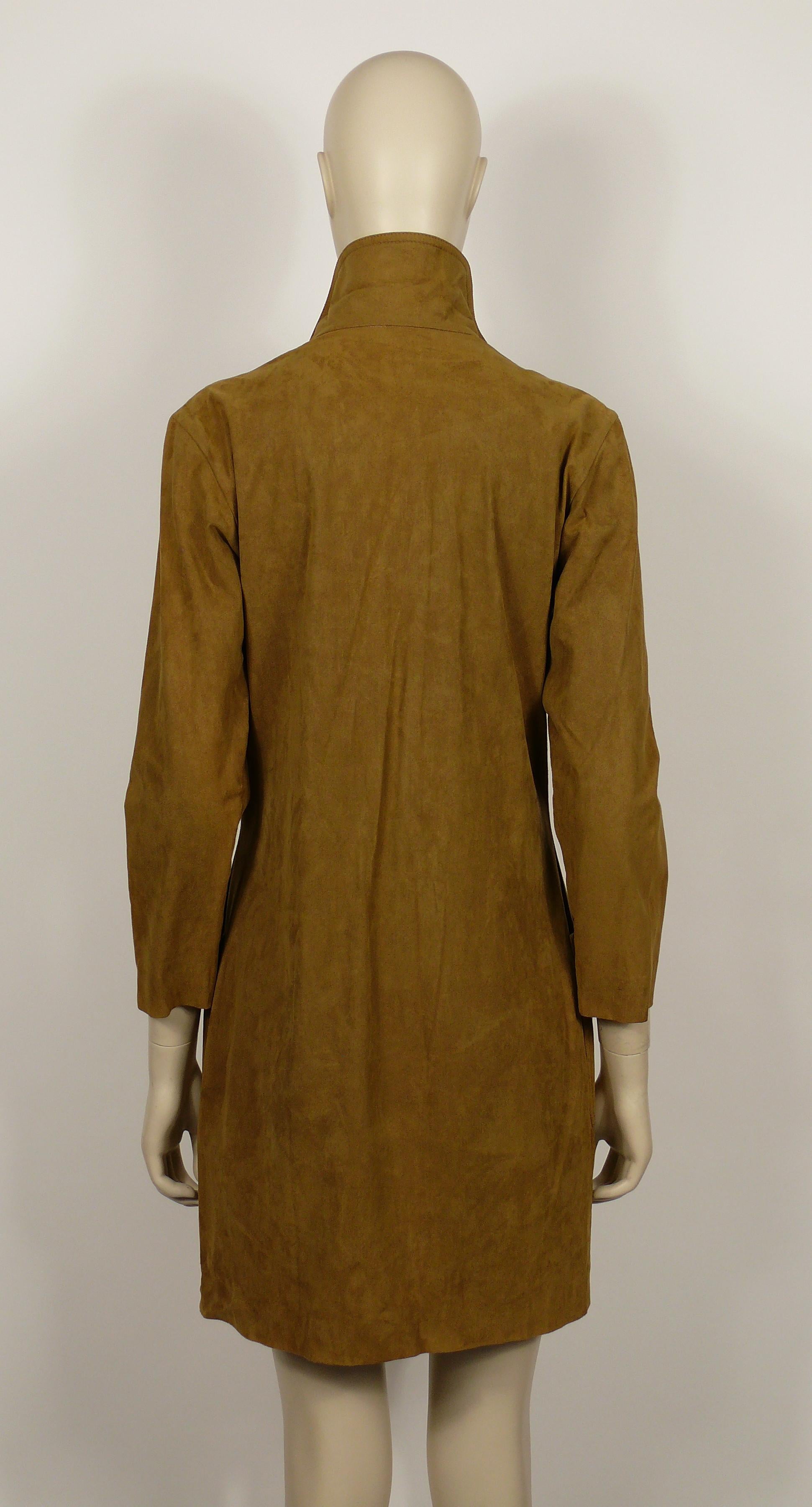 Yves Saint Laurent YSL Vintage Icone Brown Safari Dress  en vente 7