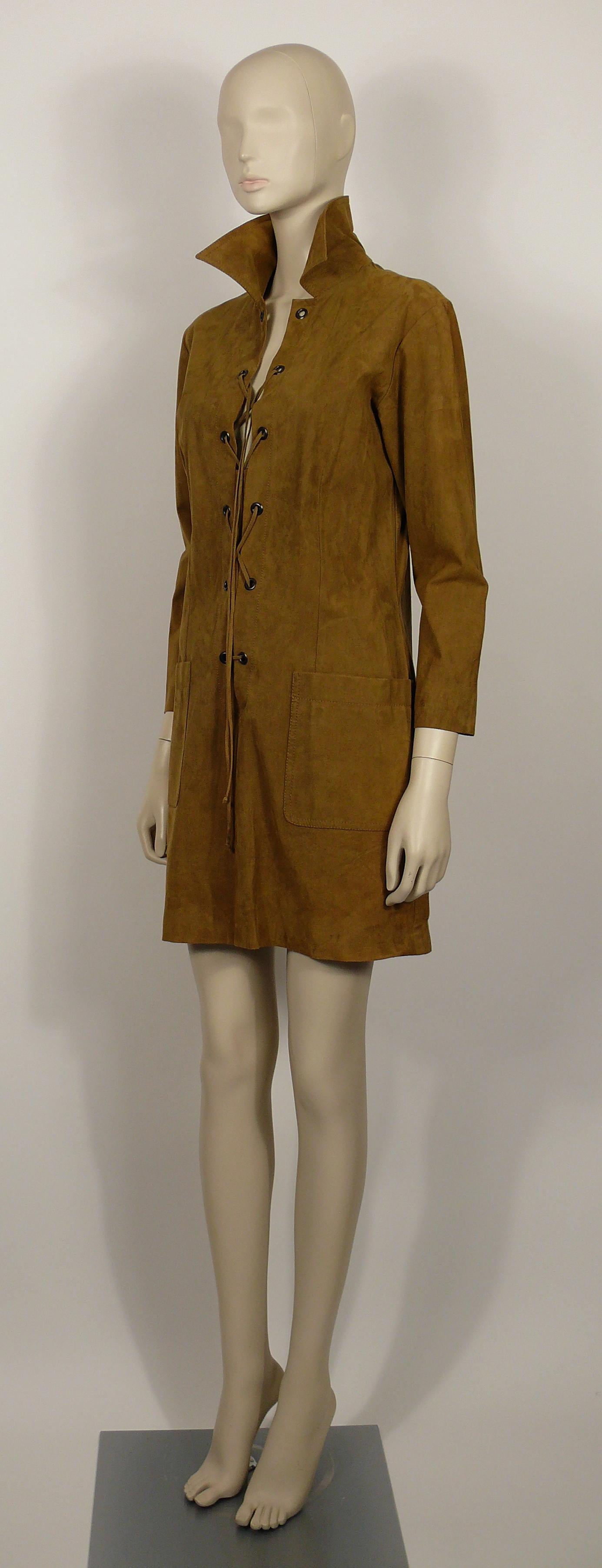 Yves Saint Laurent YSL Vintage Iconic Brown Safari Dress  For Sale 2