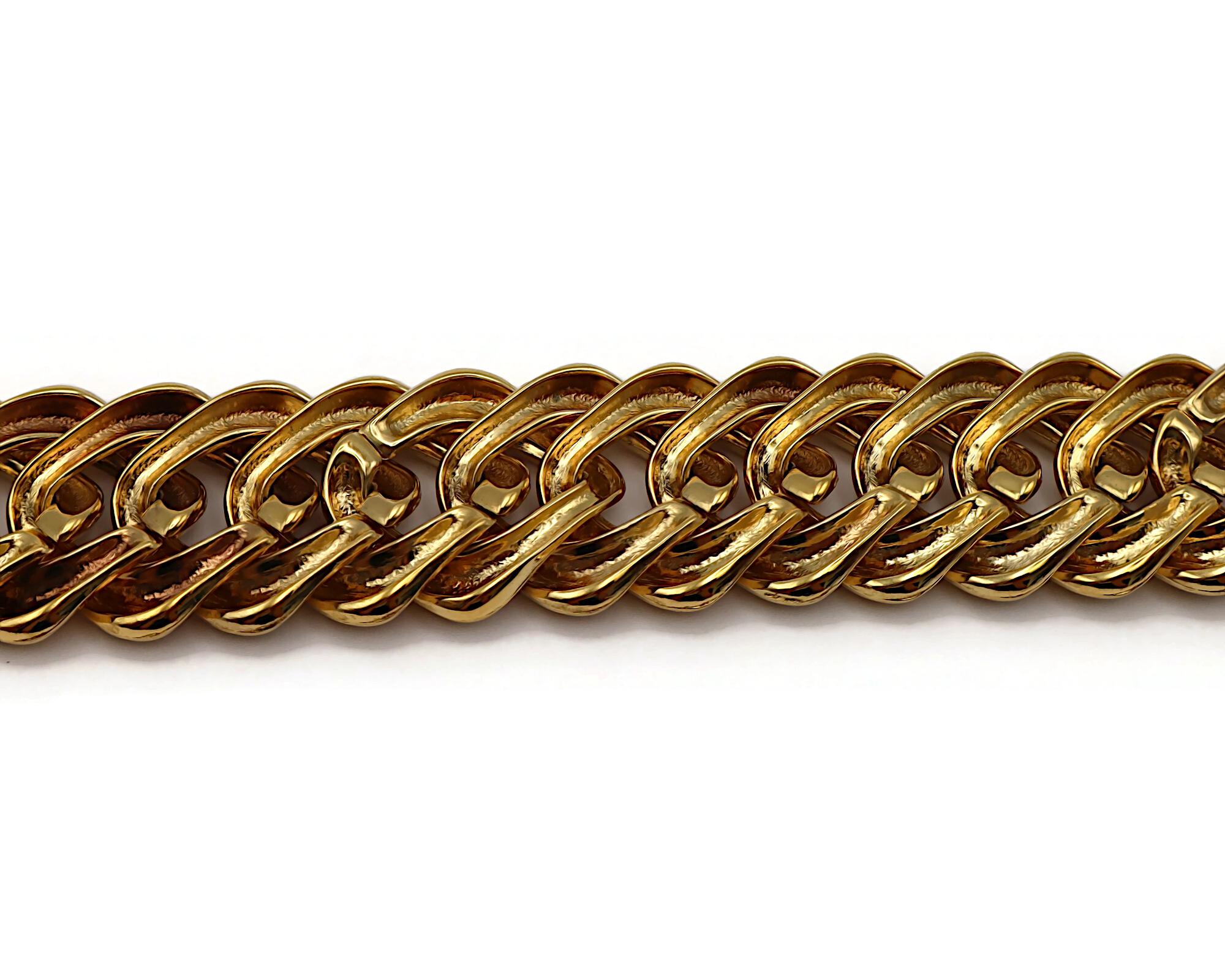 YVES SAINT LAURENT YSL Collar Icónico Vintage con Cadena en Tono Dorado en venta 9