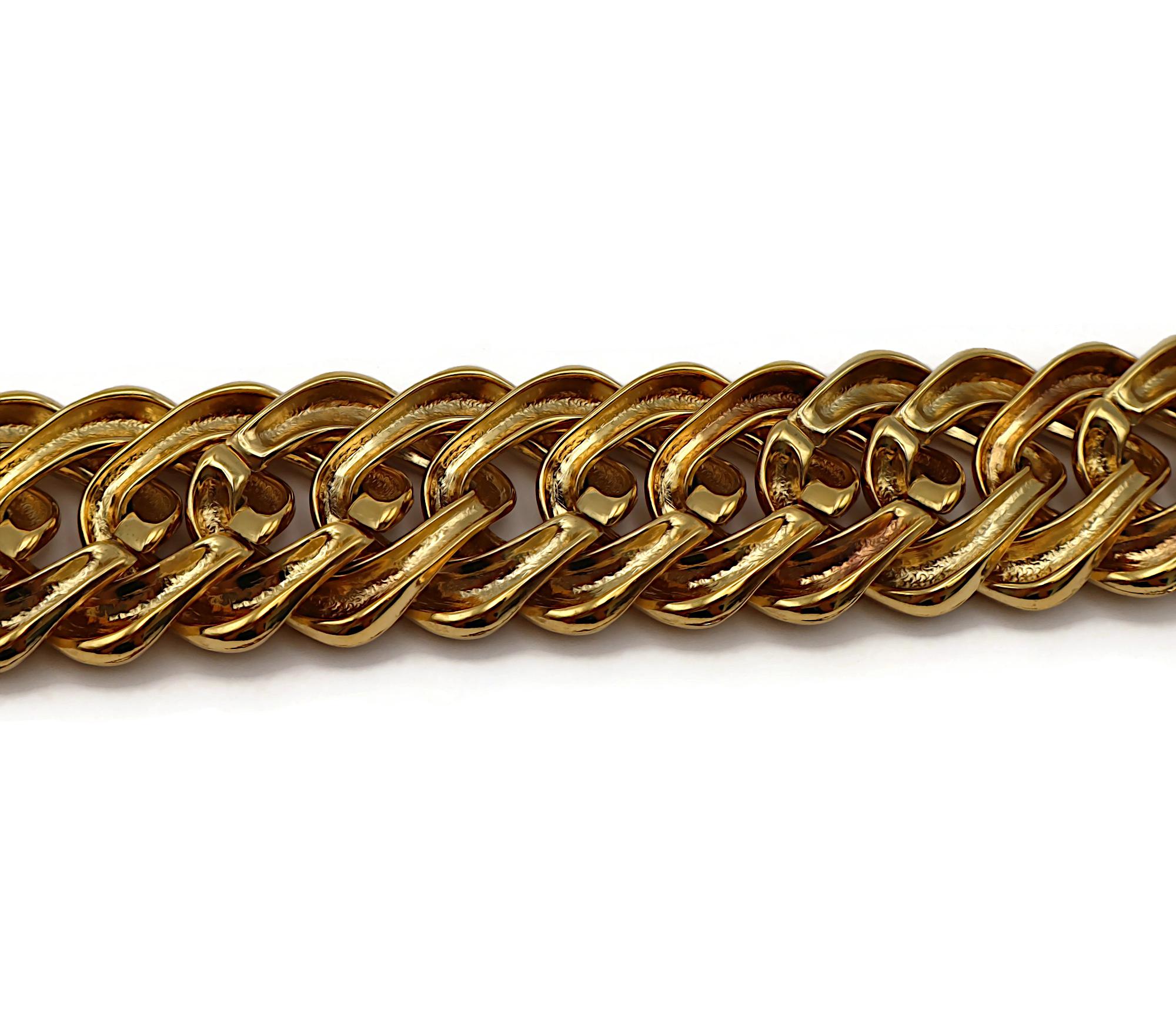 YVES SAINT LAURENT YSL Collar Icónico Vintage con Cadena en Tono Dorado en venta 10