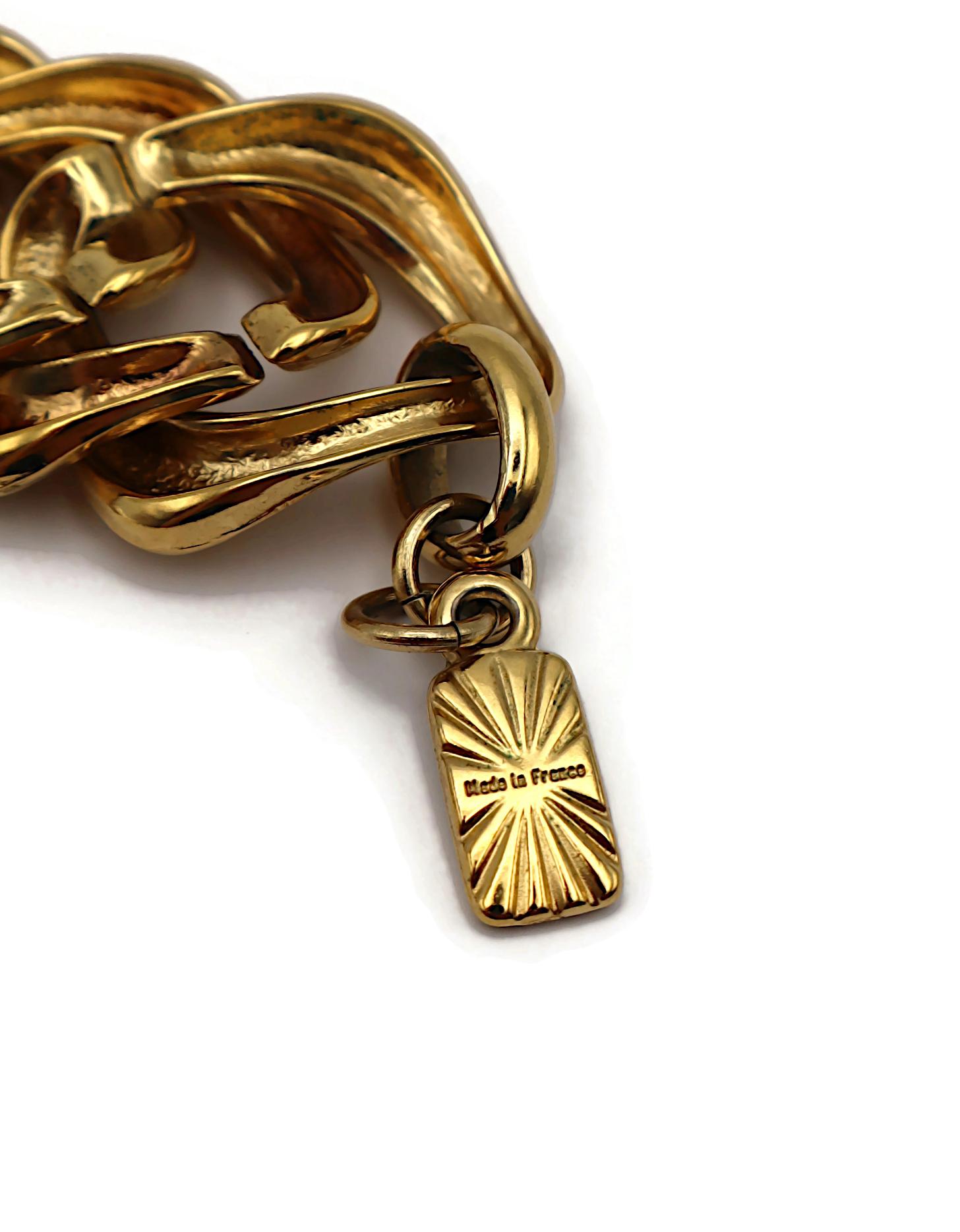 YVES SAINT LAURENT YSL Collar Icónico Vintage con Cadena en Tono Dorado en venta 14
