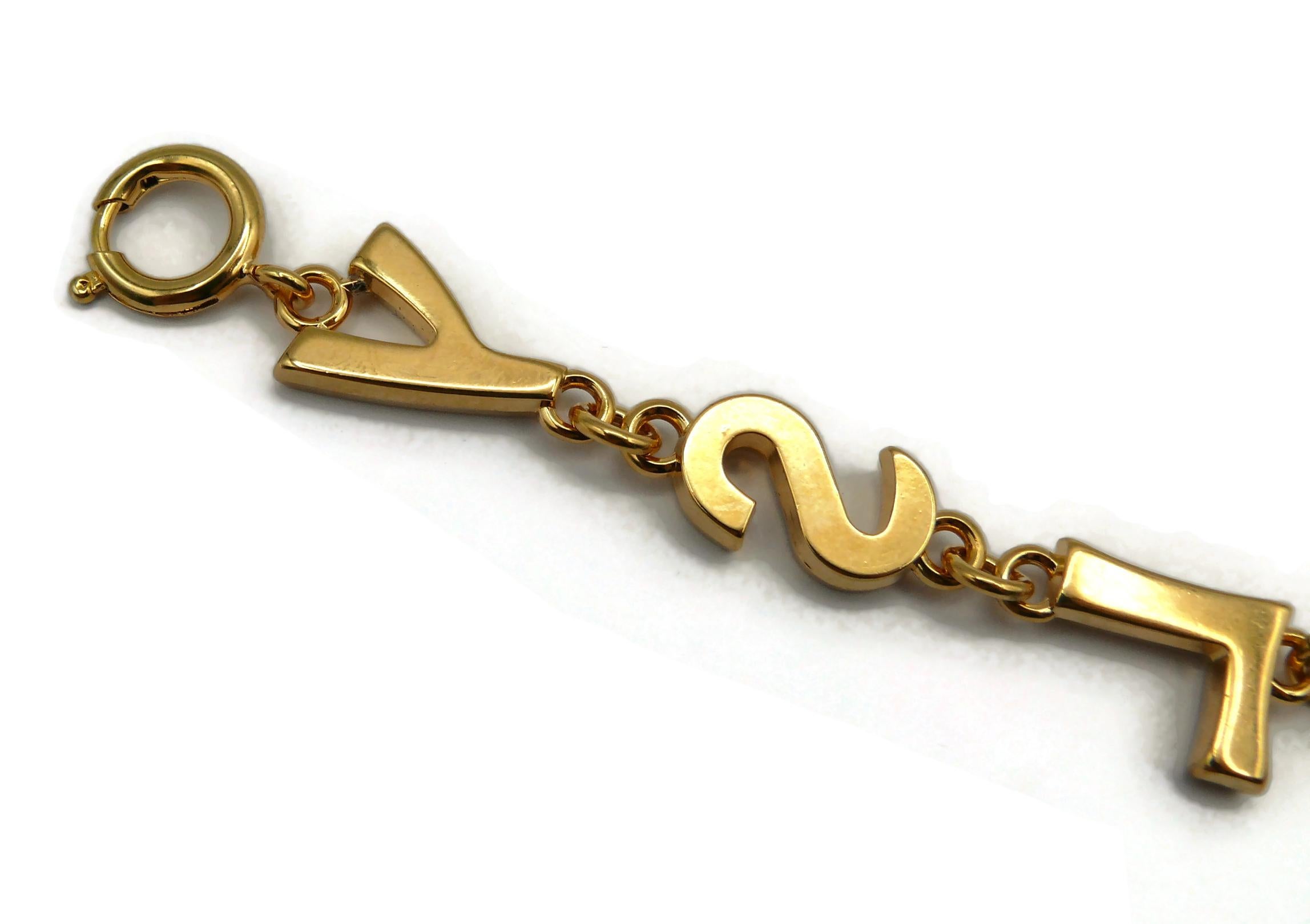 YVES SAINT LAURENT YSL Vintage Iconic Initials Heart Star Bracelet 3