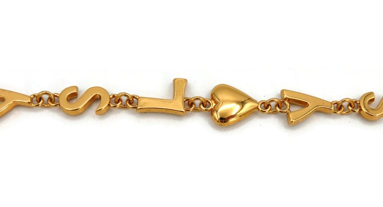YVES SAINT LAURENT YSL Vintage Iconic Initials Hearts Stars Necklace ...