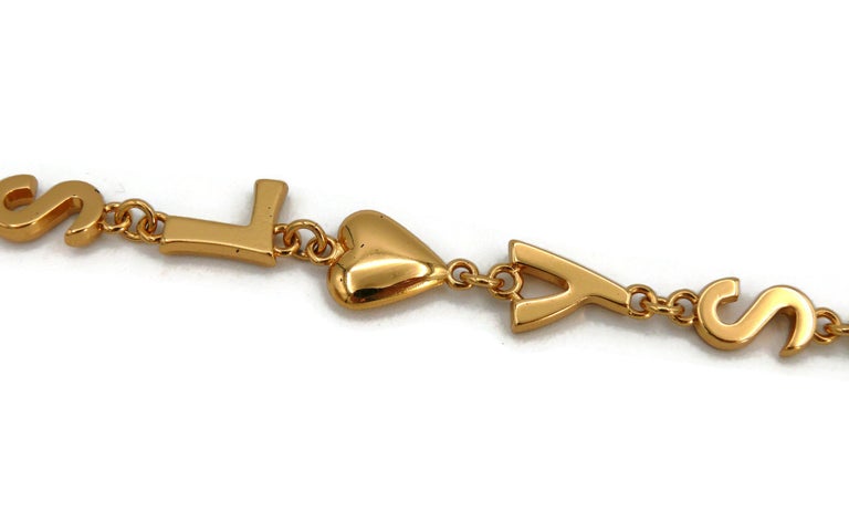 YVES SAINT LAURENT YSL Vintage Iconic Initials Hearts Stars Necklace ...