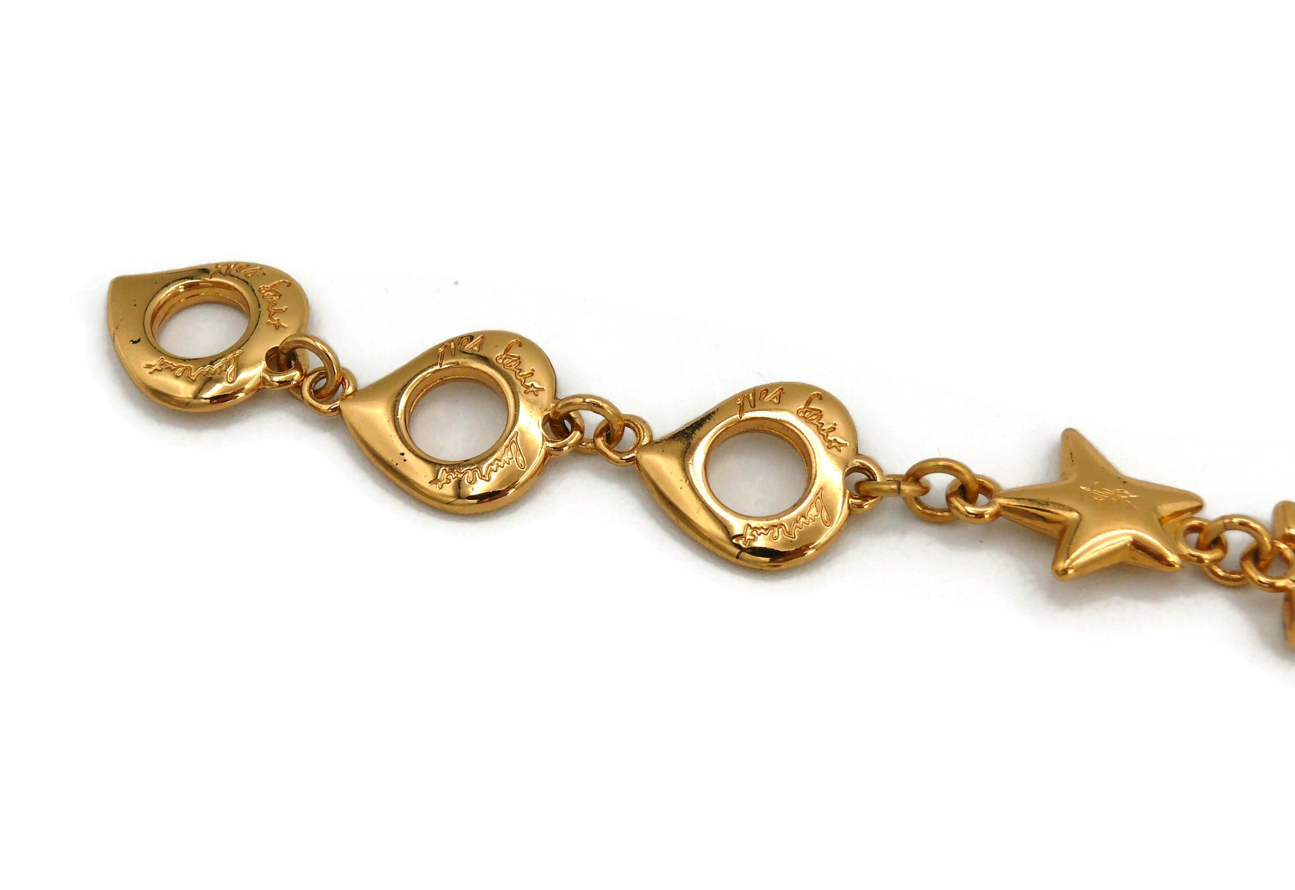 YVES SAINT LAURENT Collier vintage emblématique cœurs d'étoiles en vente 9