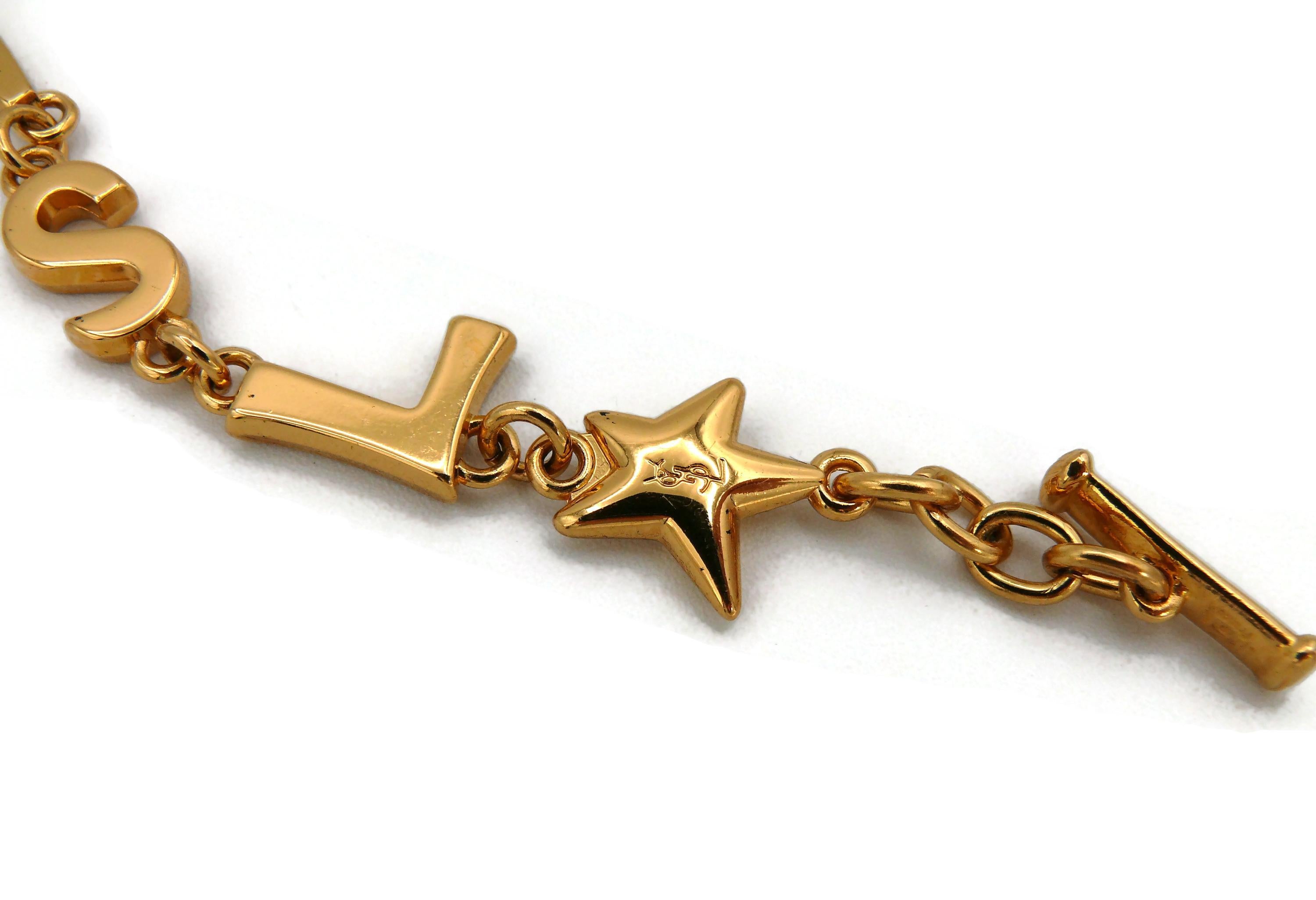 YVES SAINT LAURENT Collier vintage emblématique cœurs d'étoiles en vente 11