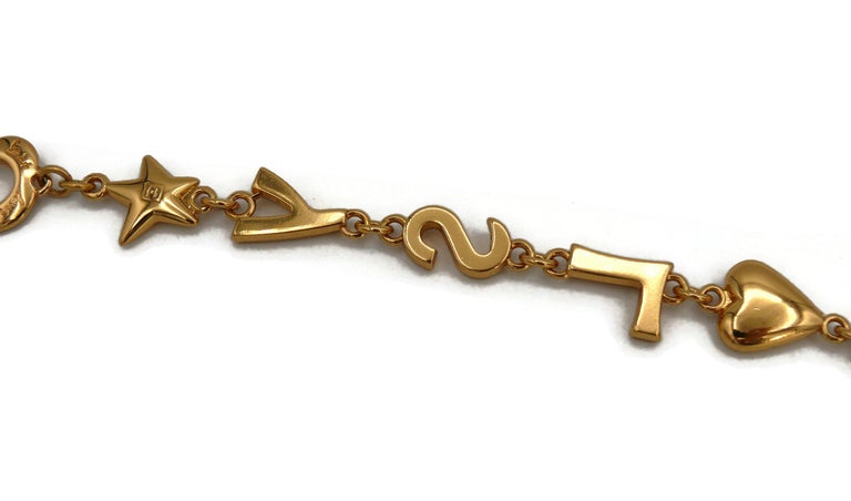 YVES SAINT LAURENT YSL Vintage Iconic Initials Hearts Stars Necklace ...