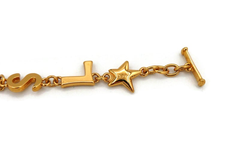 YVES SAINT LAURENT YSL Vintage Iconic Initials Hearts Stars Necklace ...