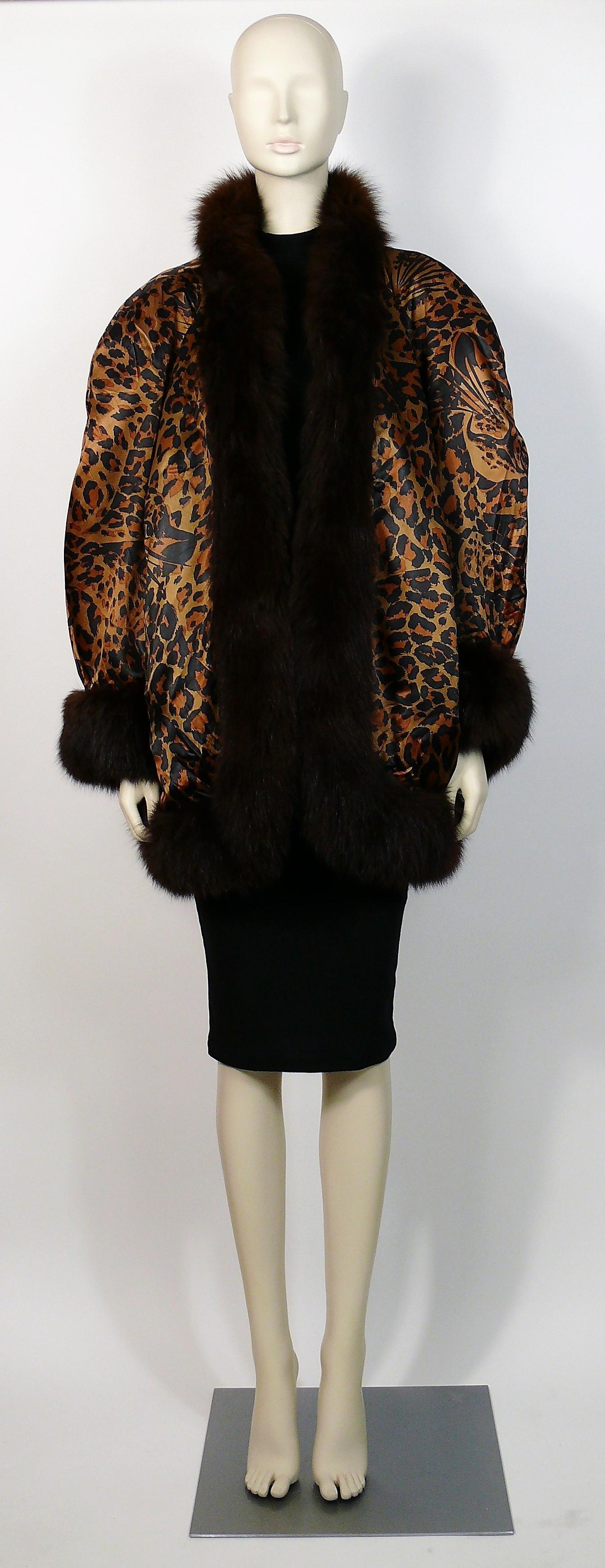 ysl leopard coat