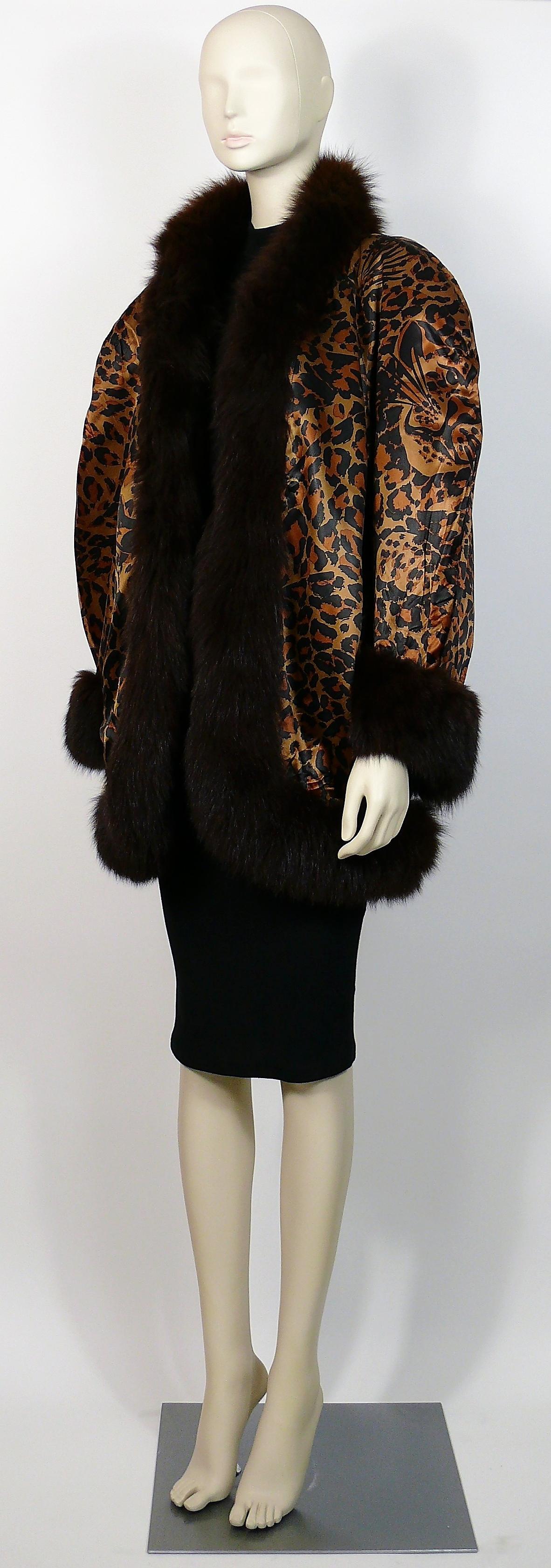 Yves Saint Laurent YSL Vintage Iconic Leopard Print Coat In Good Condition In Nice, FR