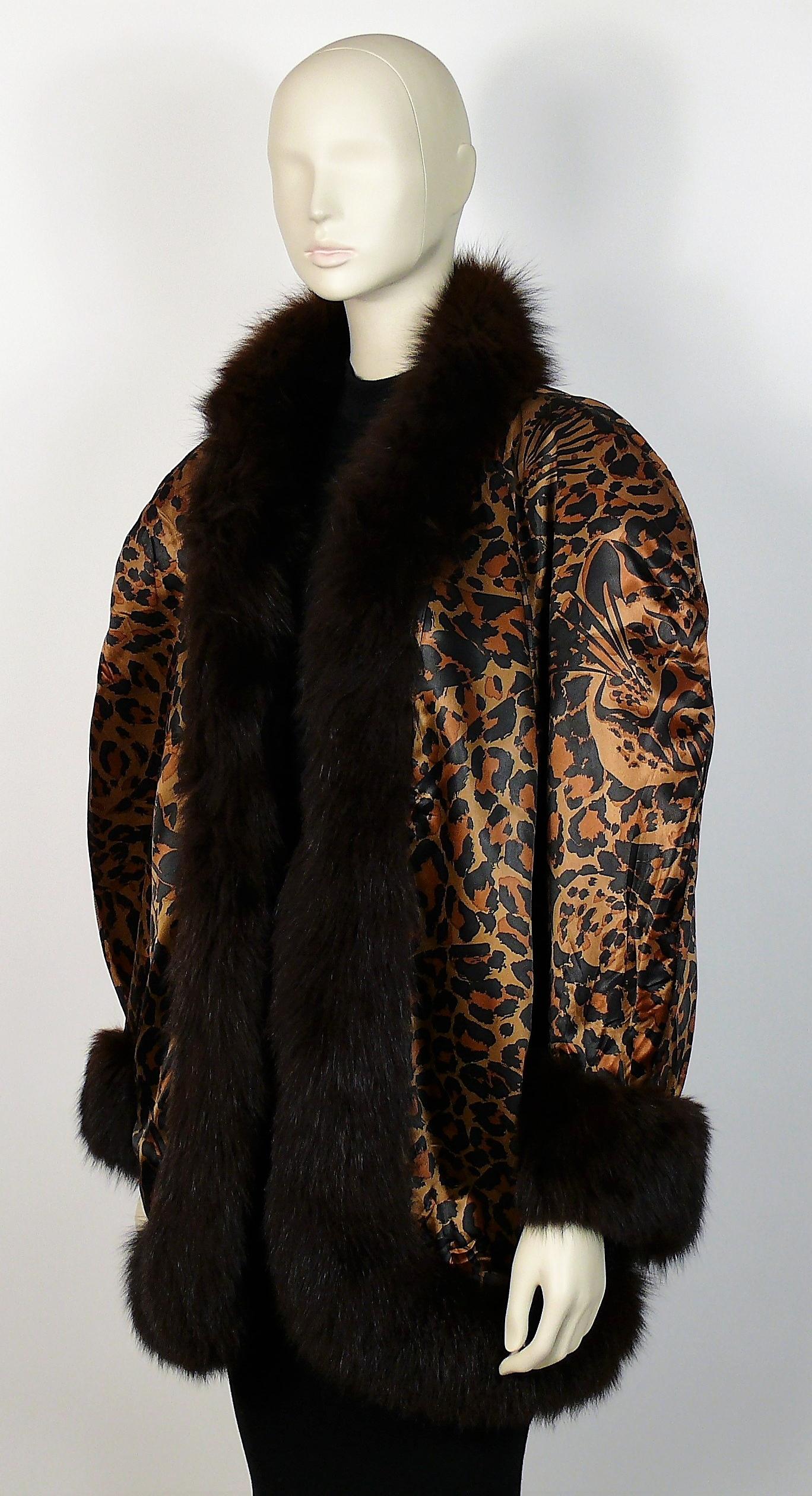 Women's Yves Saint Laurent YSL Vintage Iconic Leopard Print Coat