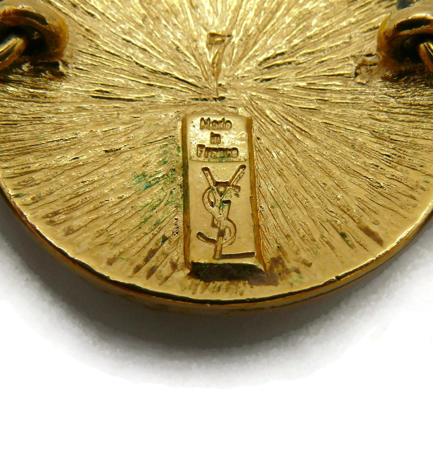 Yves Saint Laurent YSL Collana Geometrica con Logo Iniziale Vintage in vendita 11