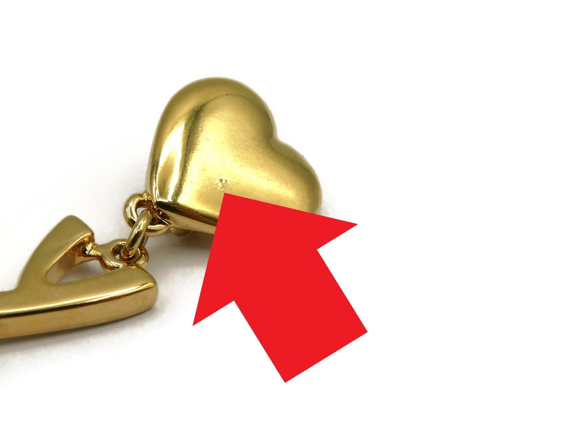 Pendientes colgantes YVES SAINT LAURENT YSL Vintage Initials en venta 12