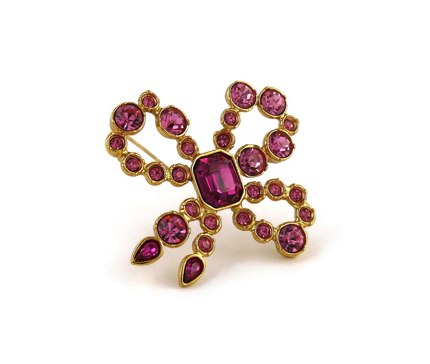 Yves Saint Laurent YSL Broche vintage avec nœud orné de bijoux Excellent état - En vente à Nice, FR