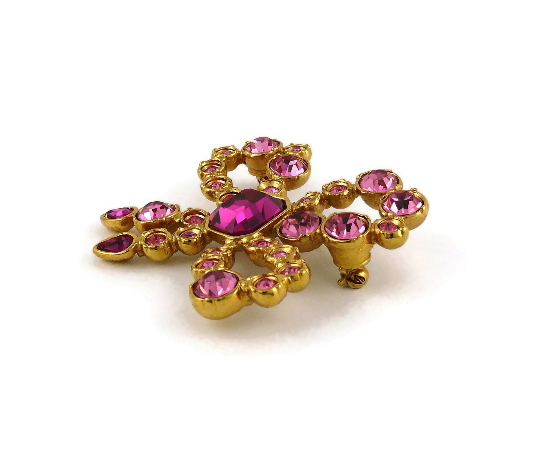 Yves Saint Laurent YSL Vintage Jeweled Bow Brooch For Sale 2